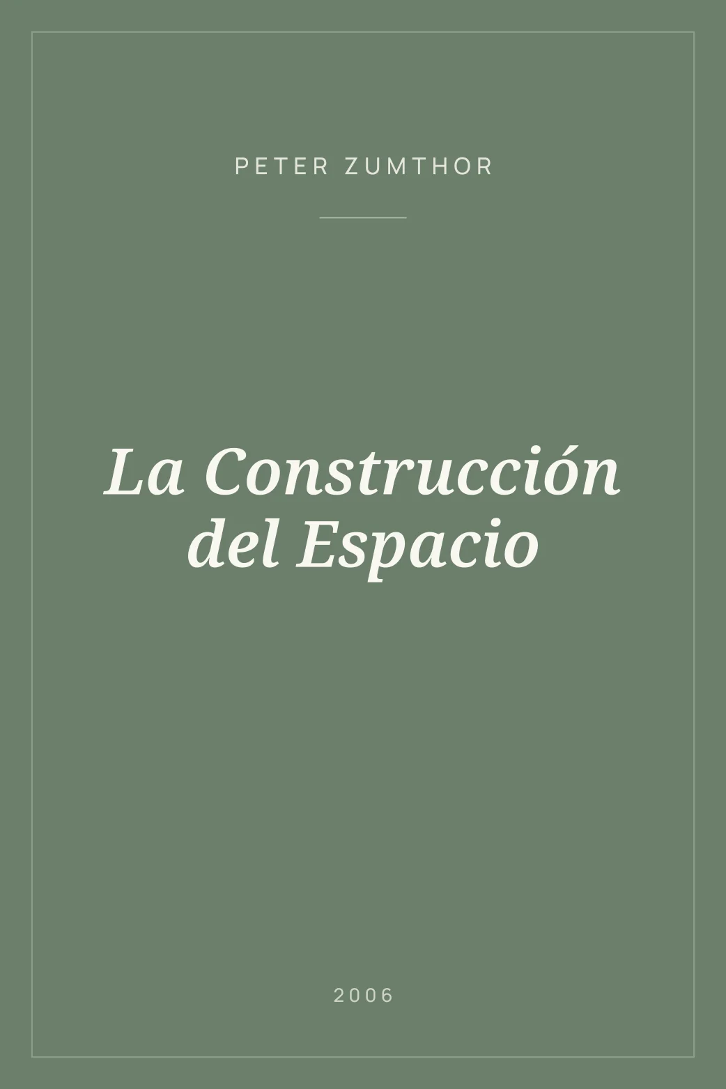 Portada de La Construcción del Espacio