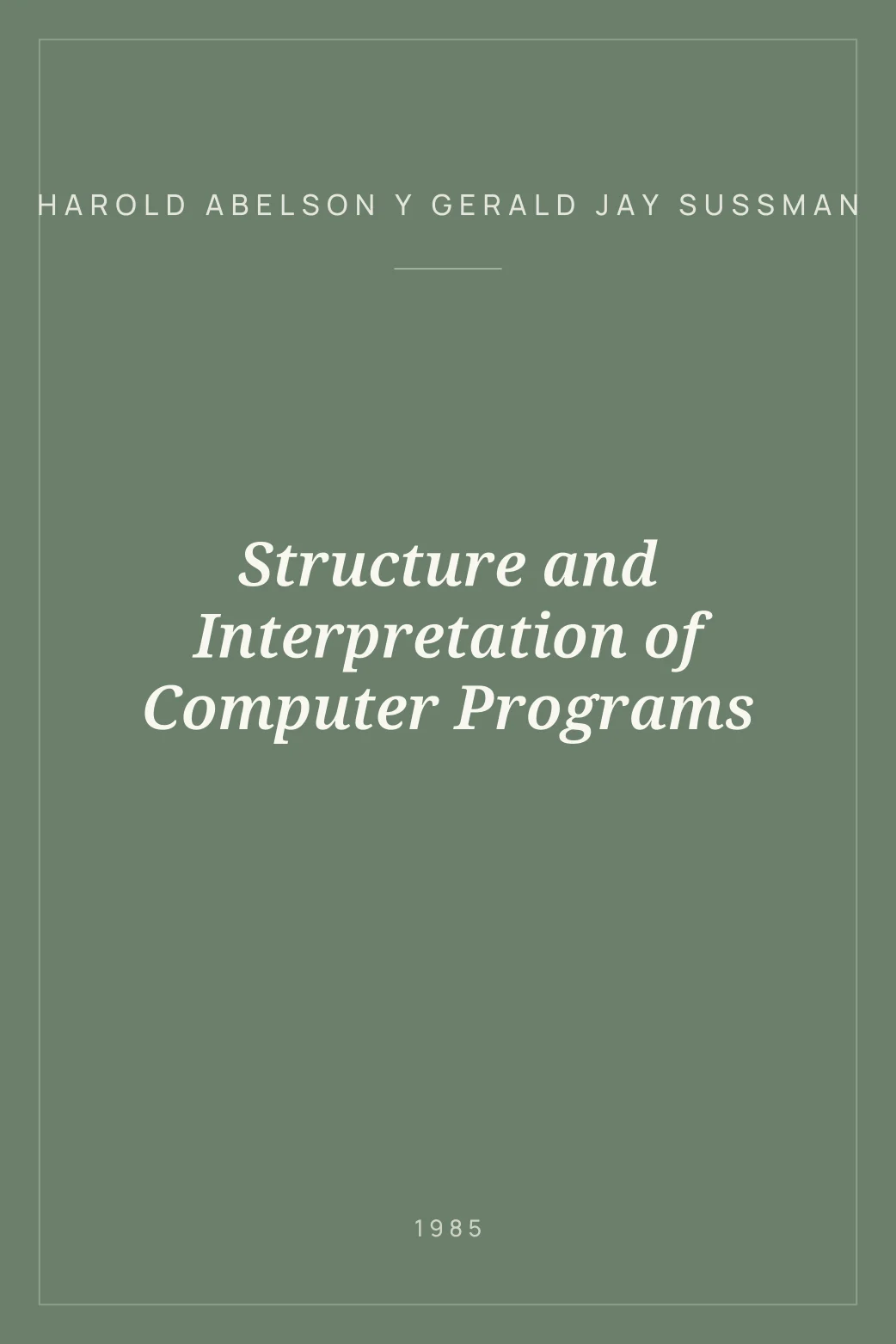 Portada de Structure and Interpretation of Computer Programs