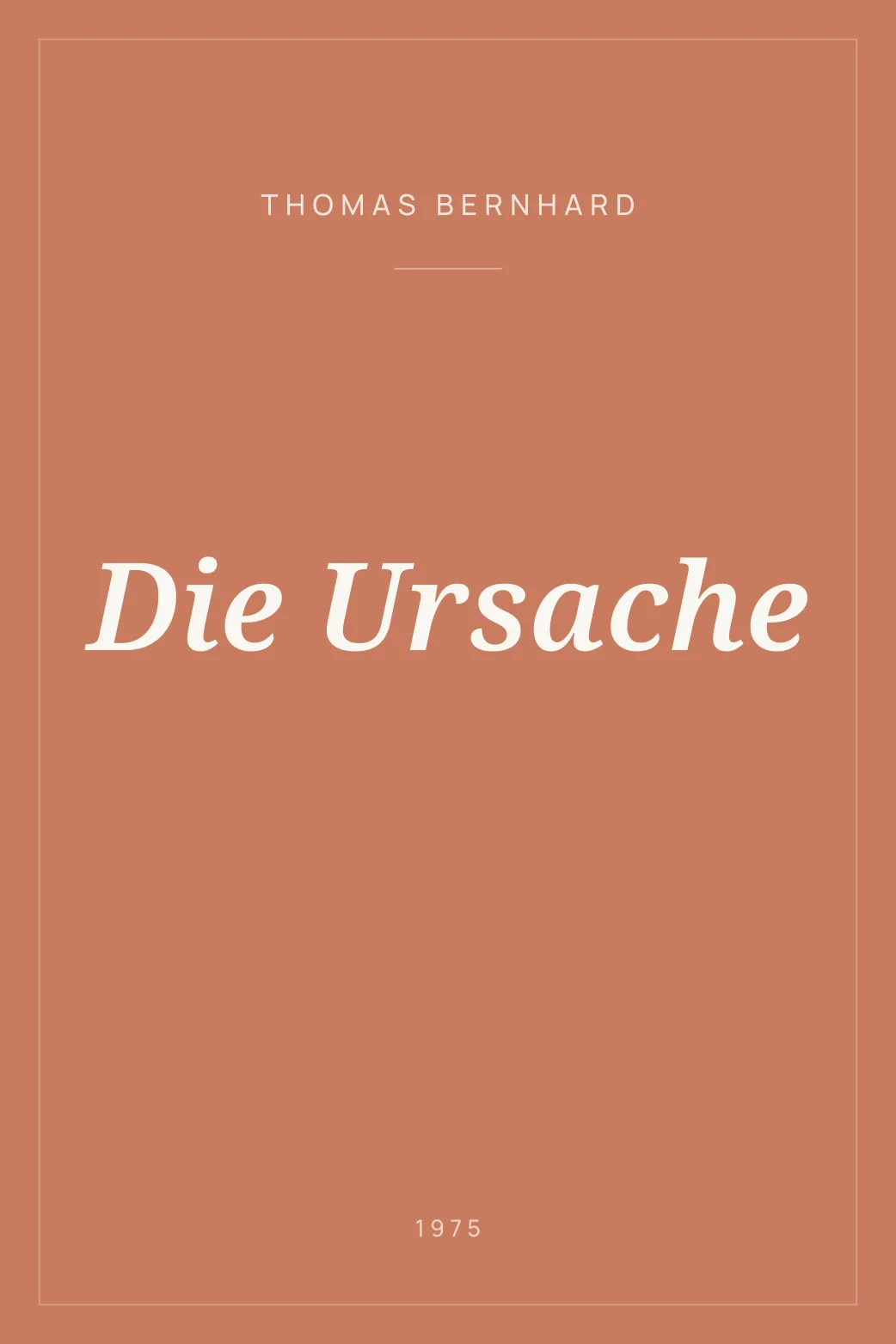 Portada de Die Ursache