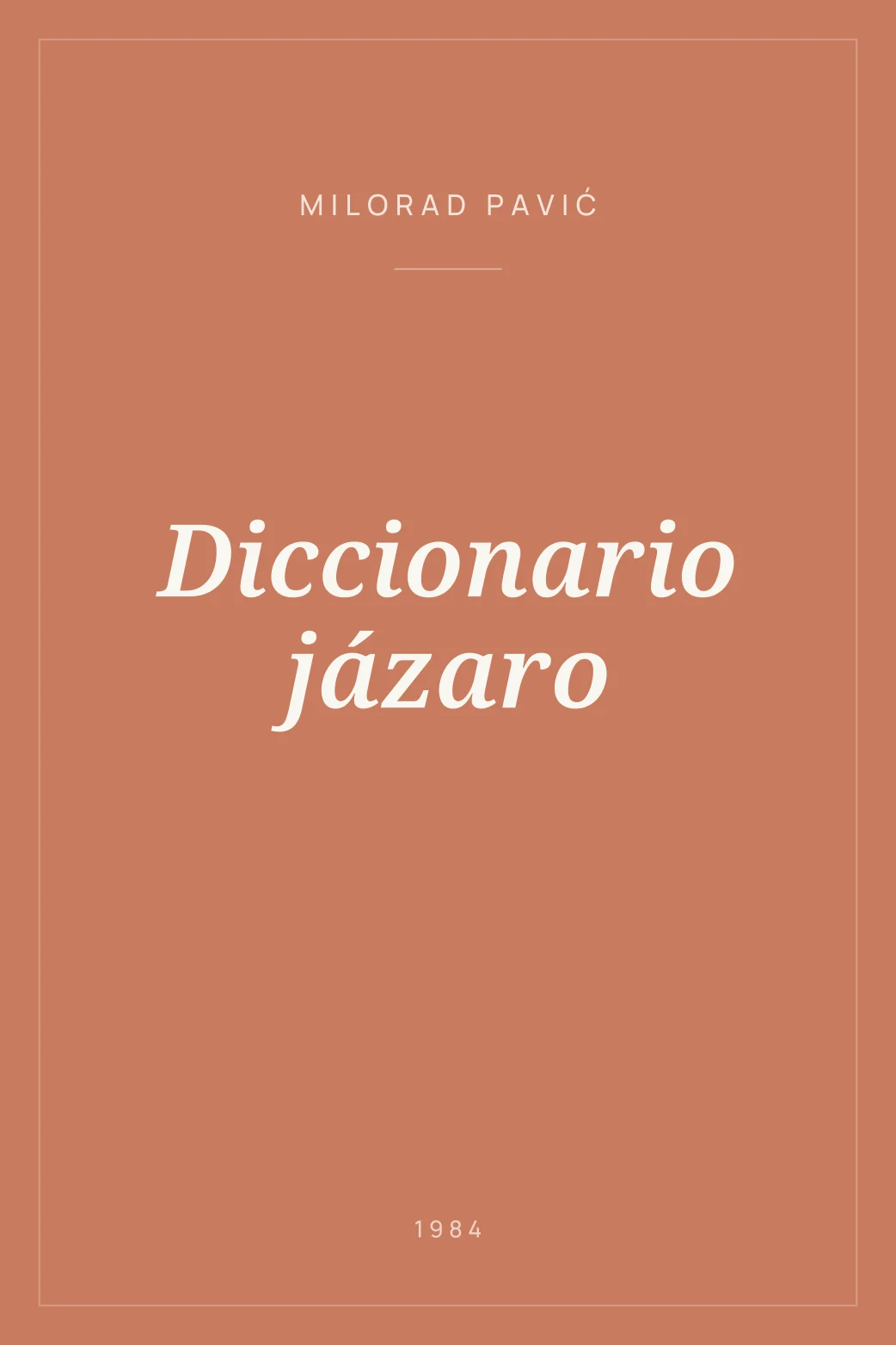 Portada de Diccionario jázaro