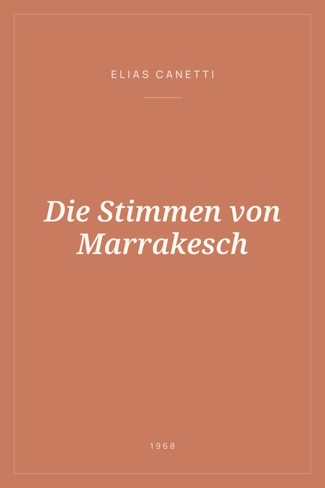 Portada de Die Stimmen von Marrakesch