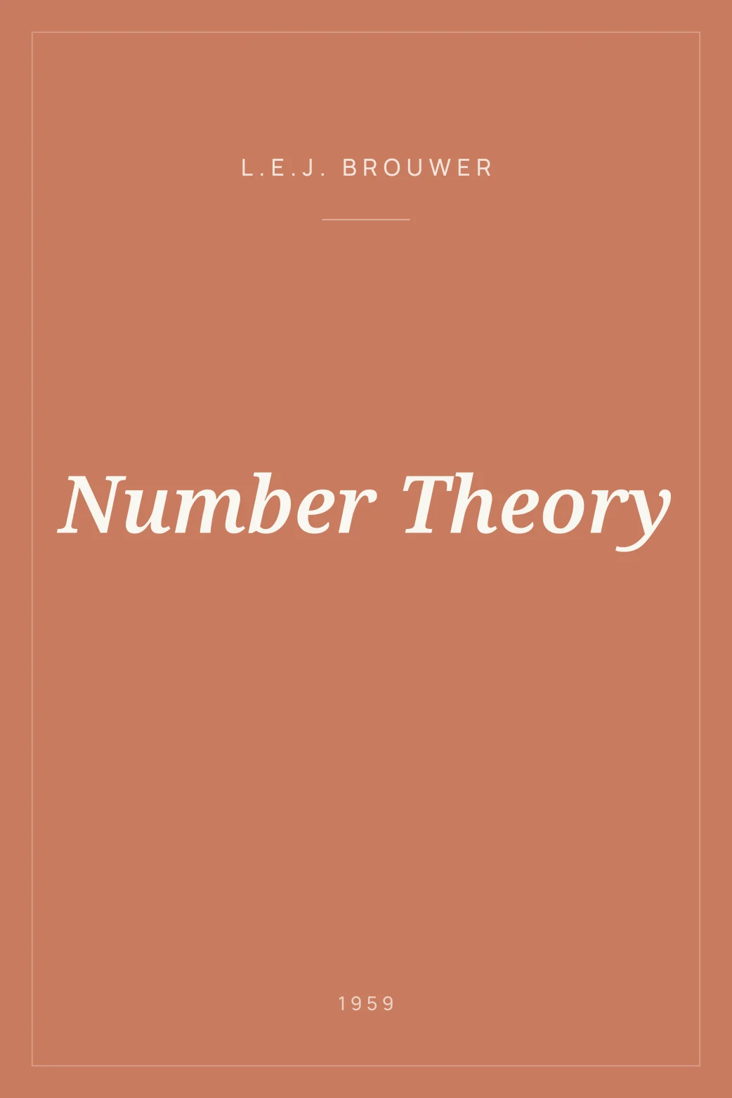 Portada de Number Theory