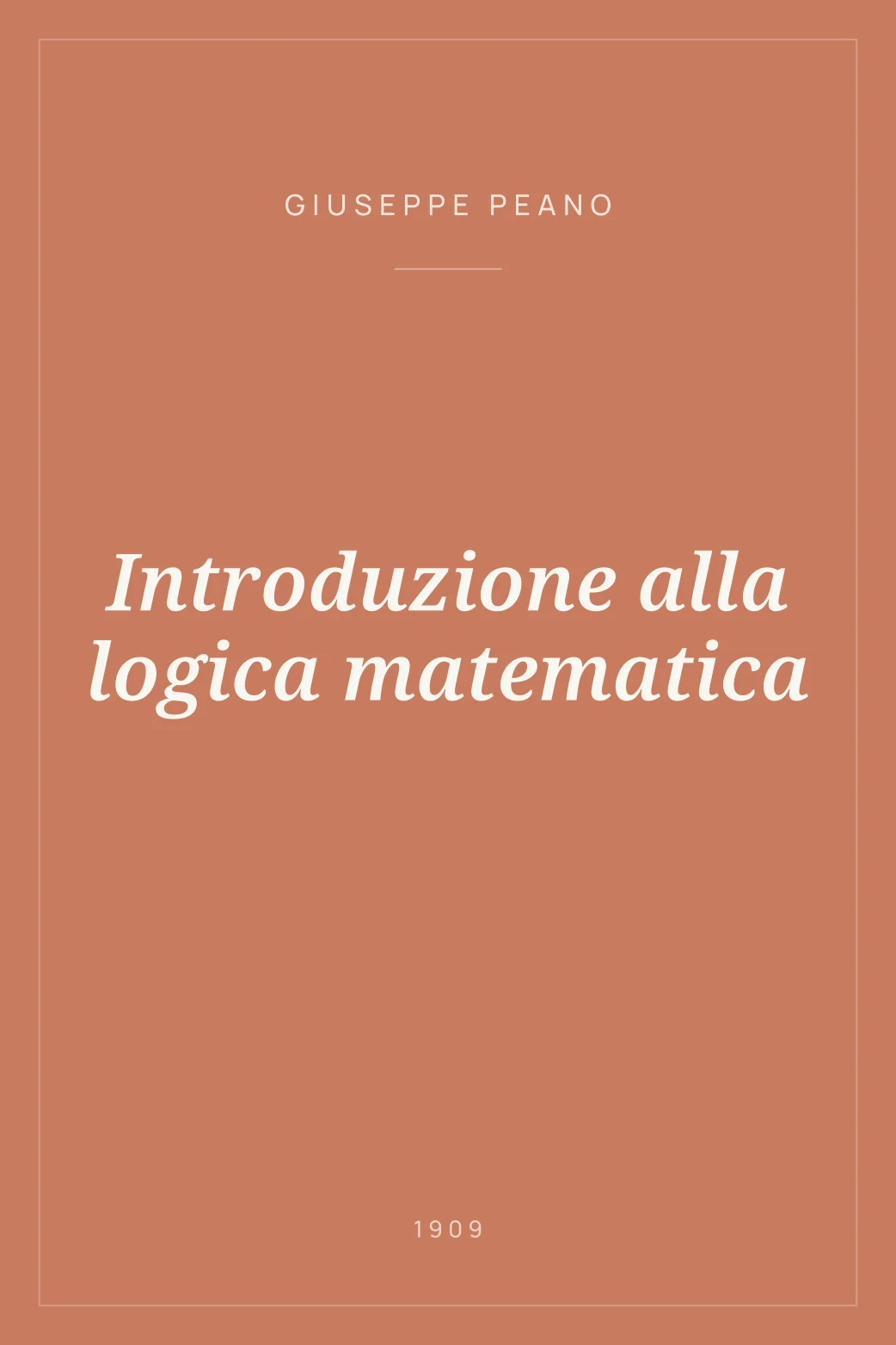 Portada de Introduzione alla logica matematica