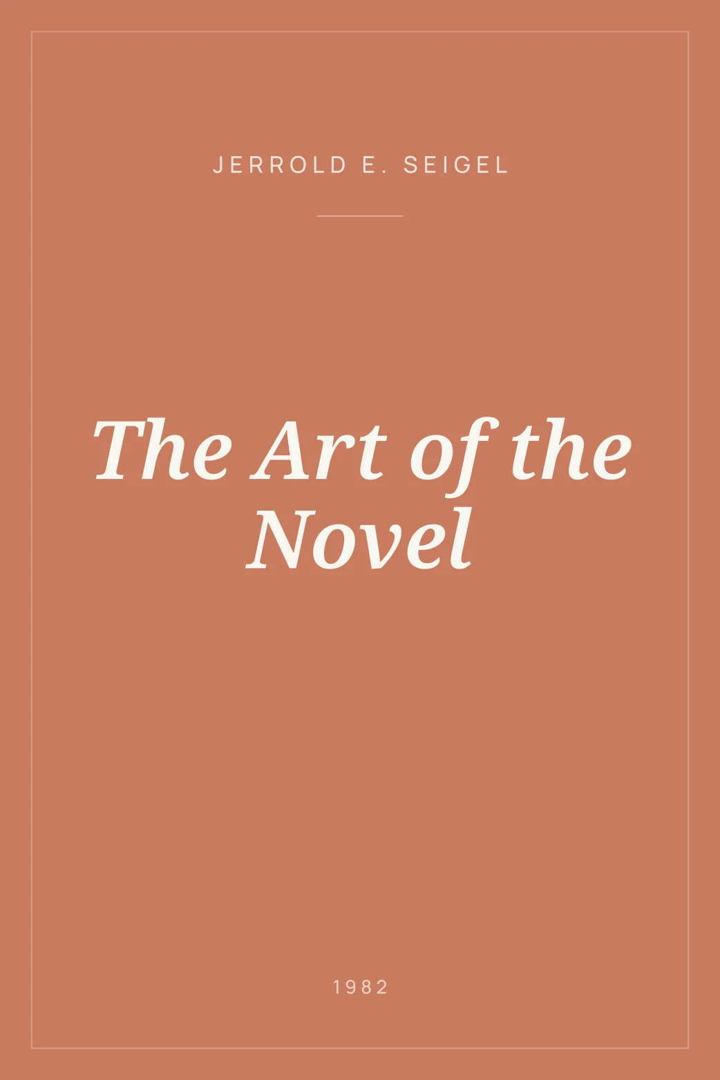Portada de The Art of the Novel