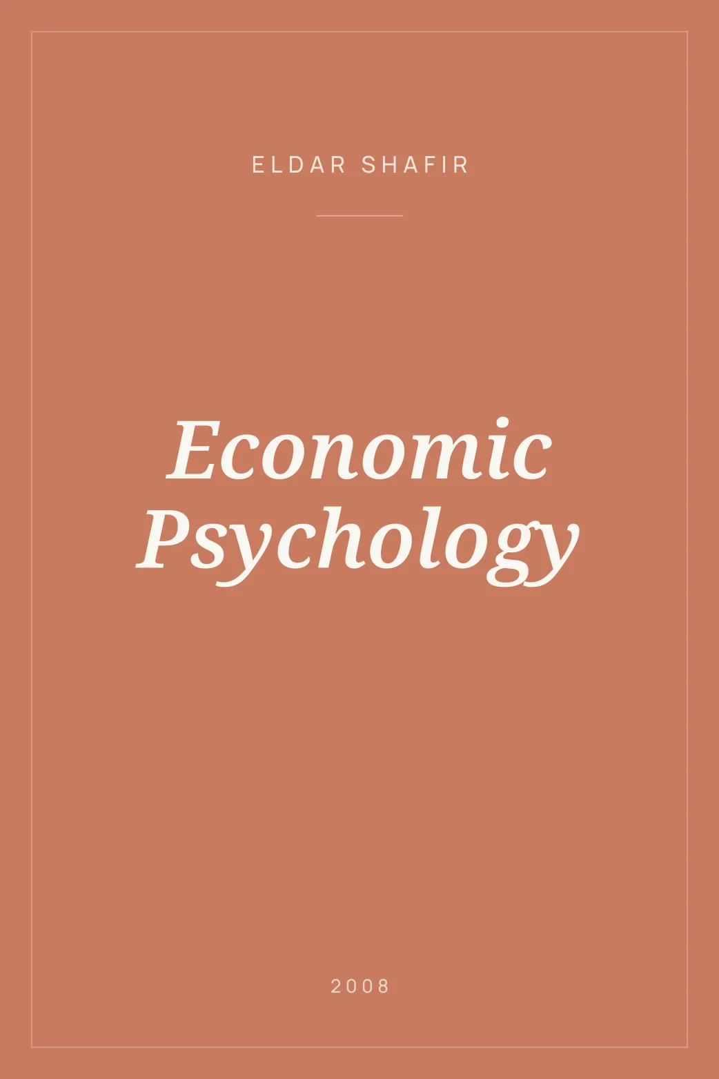 Portada de Economic Psychology