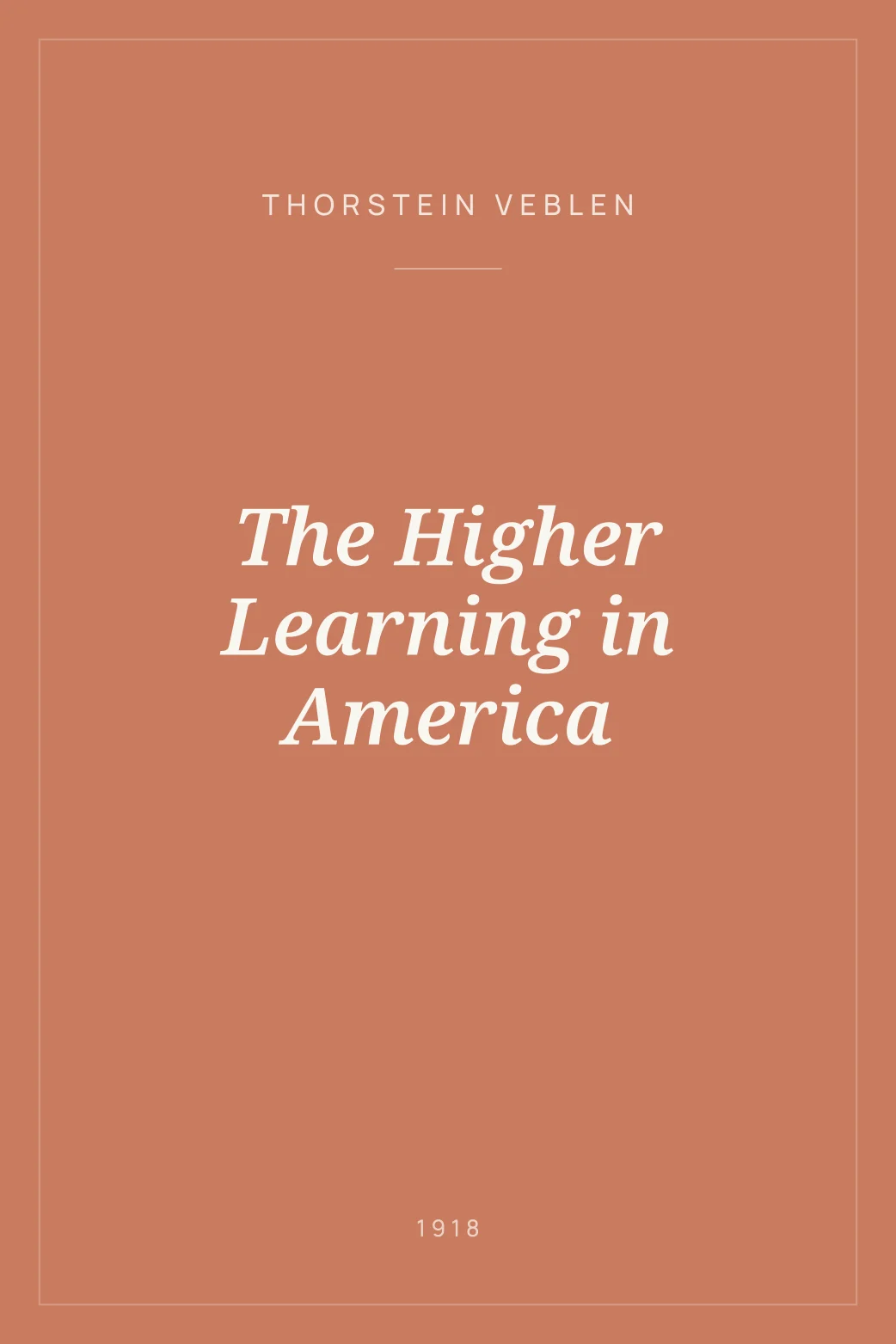 Portada de The Higher Learning in America