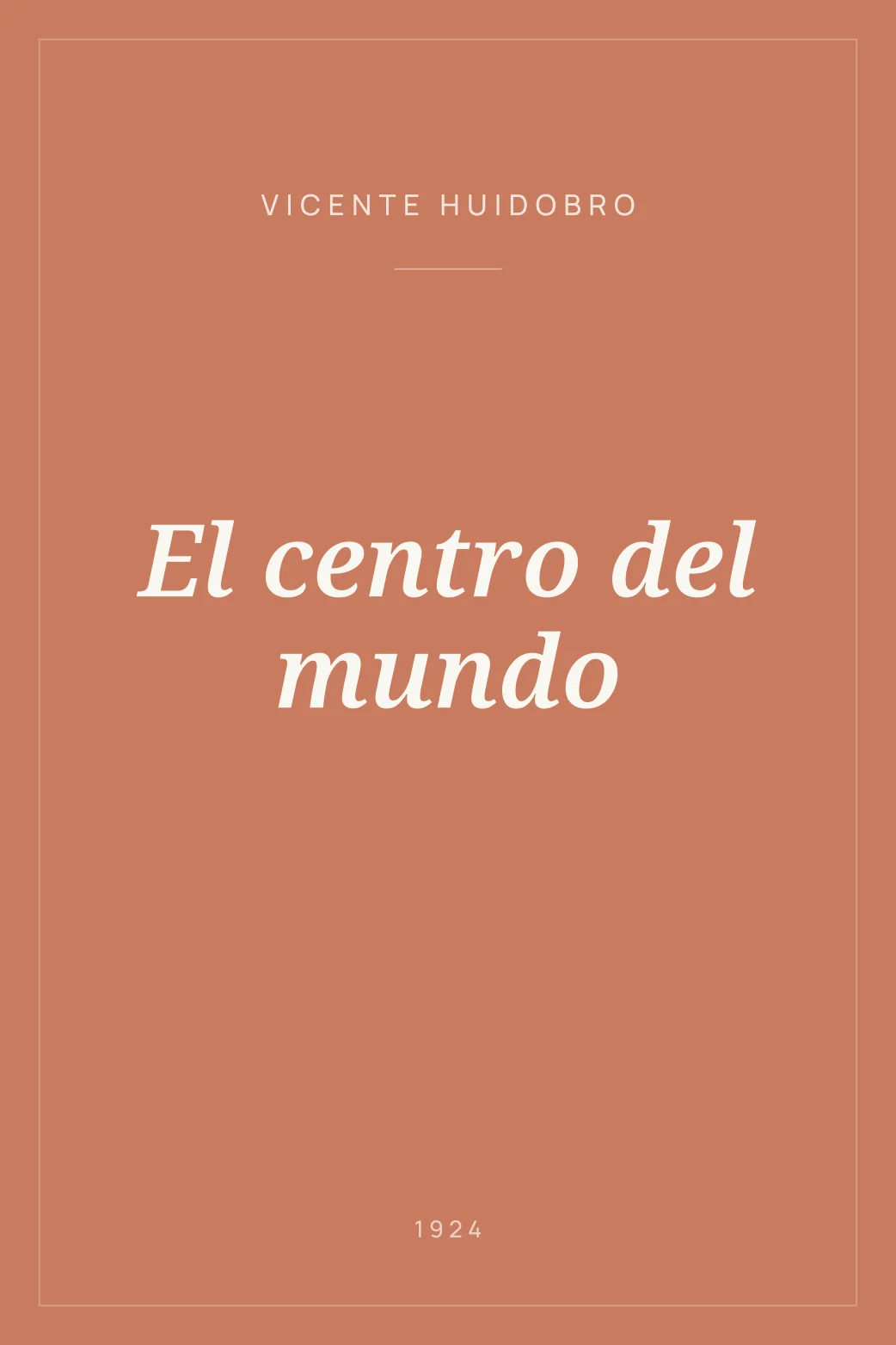 Portada de El centro del mundo