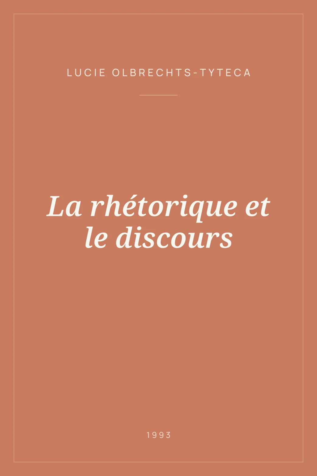 Portada de La rhétorique et le discours
