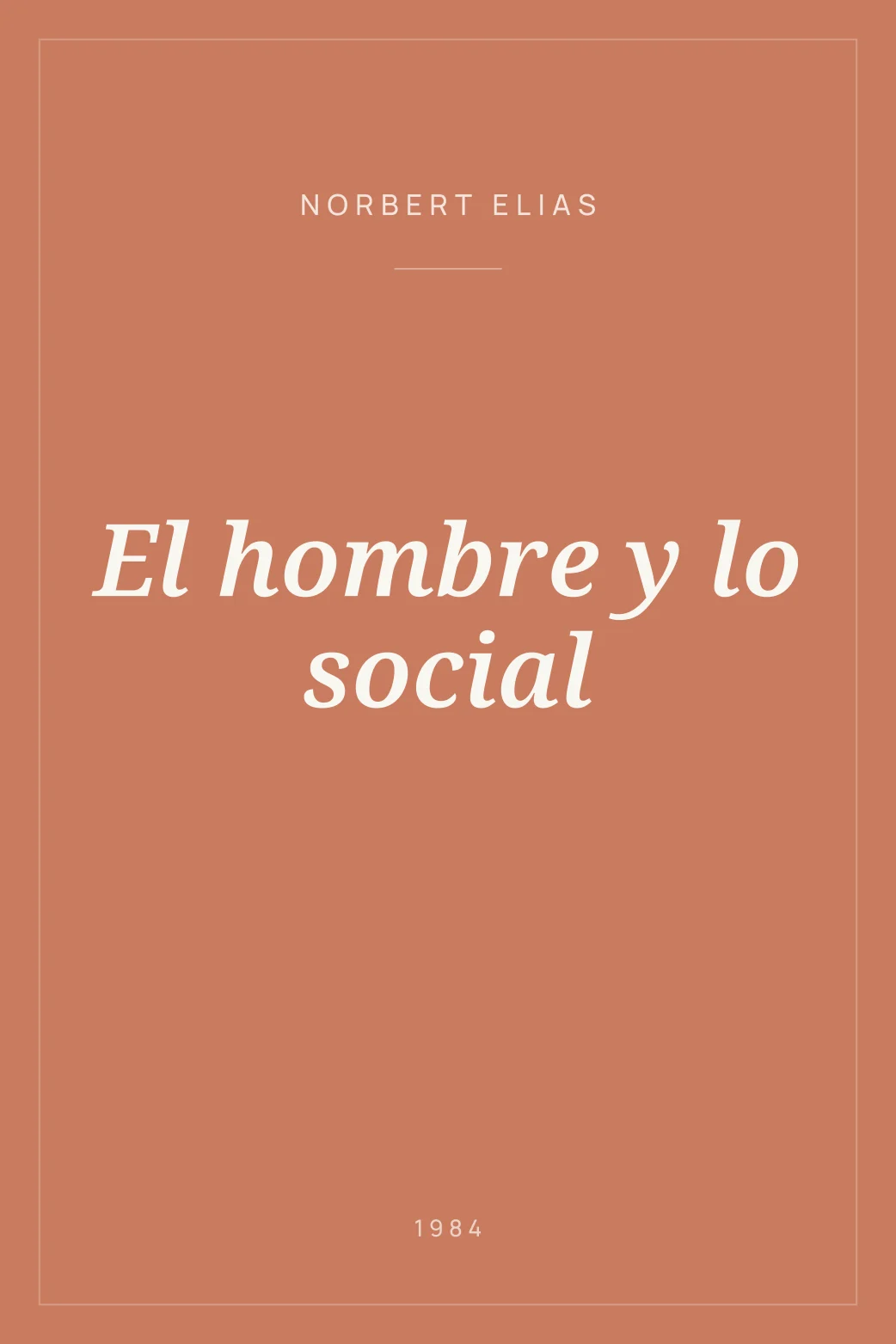 Portada de El hombre y lo social