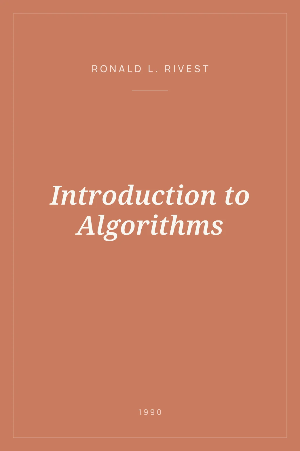 Portada de Introduction to Algorithms