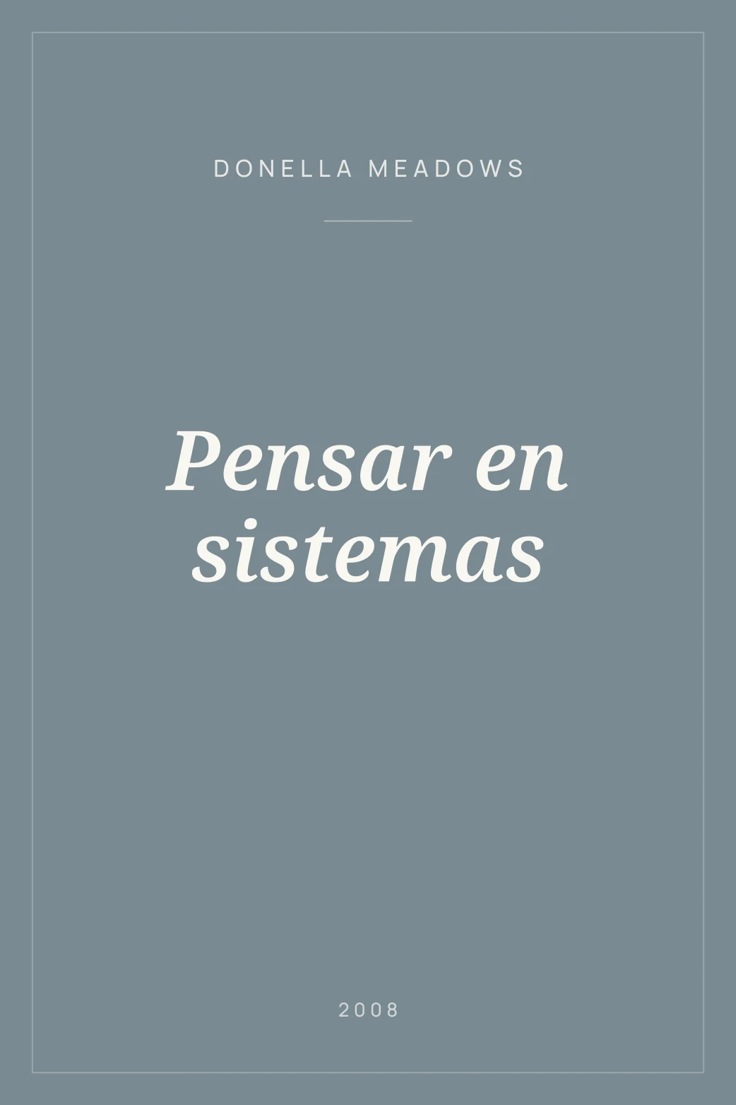 Portada de Pensar en sistemas