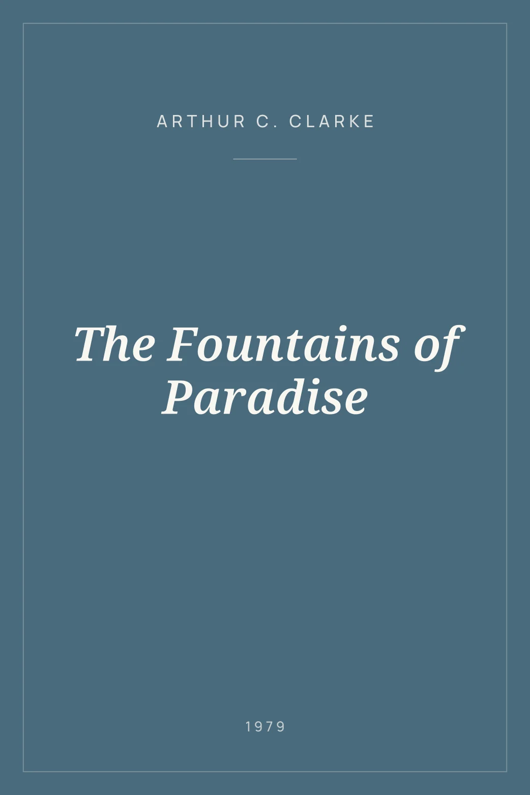 Portada de The Fountains of Paradise