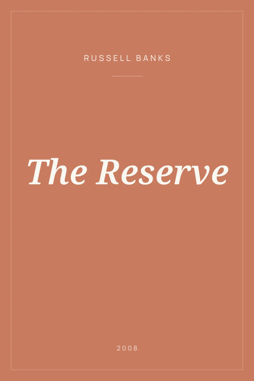 Portada de The Reserve