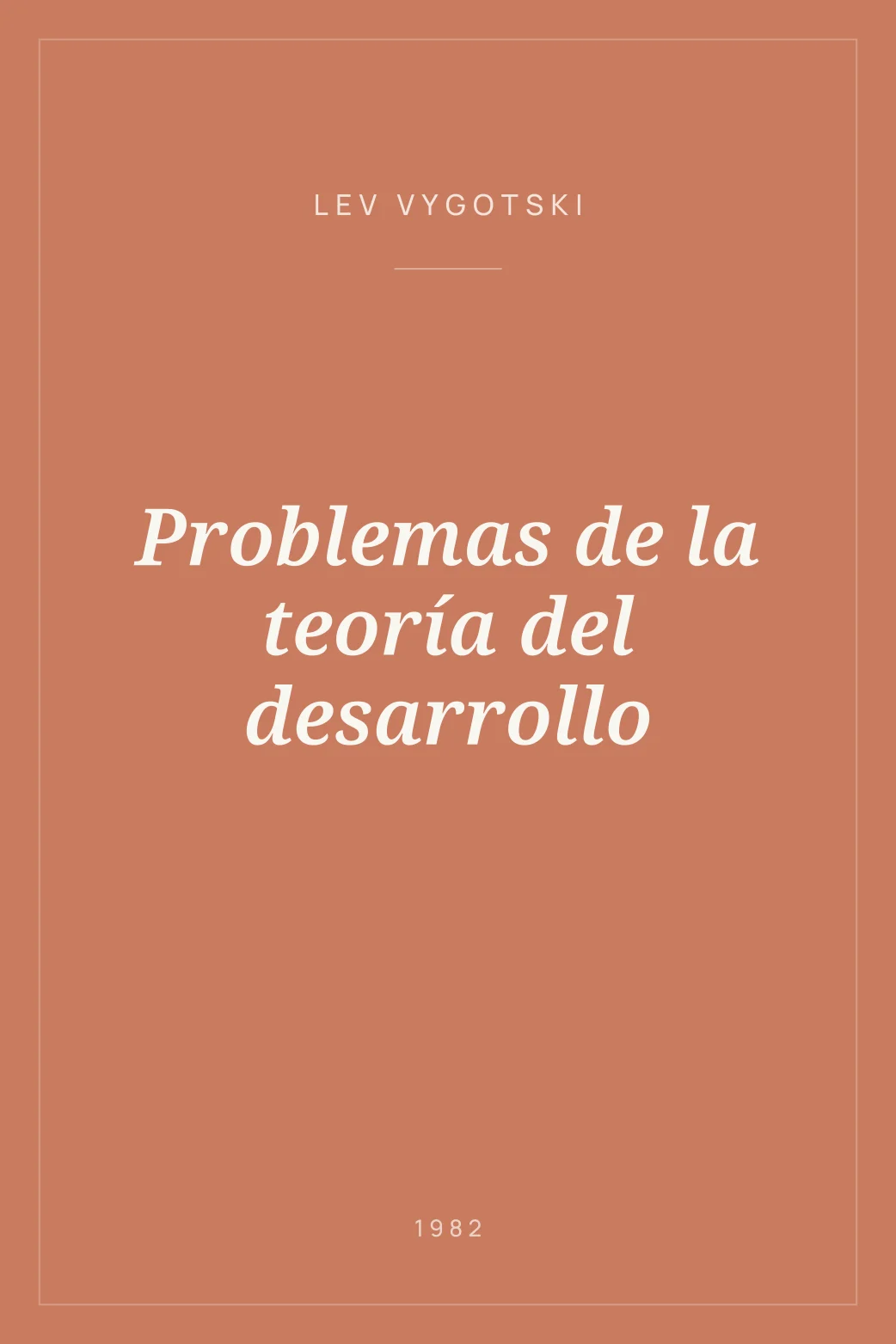 Portada de Problemas de la teoría del desarrollo