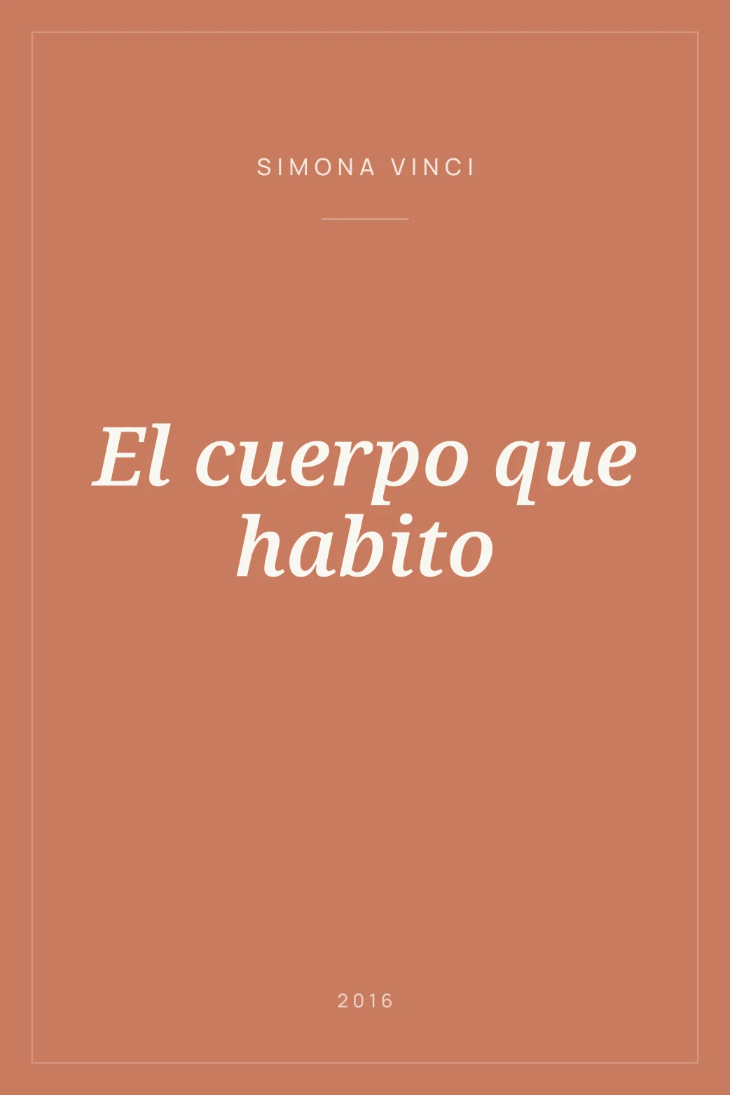 Portada de El cuerpo que habito