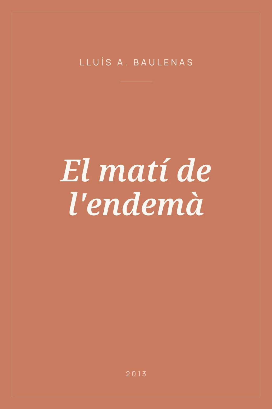 Portada de El matí de l'endemà