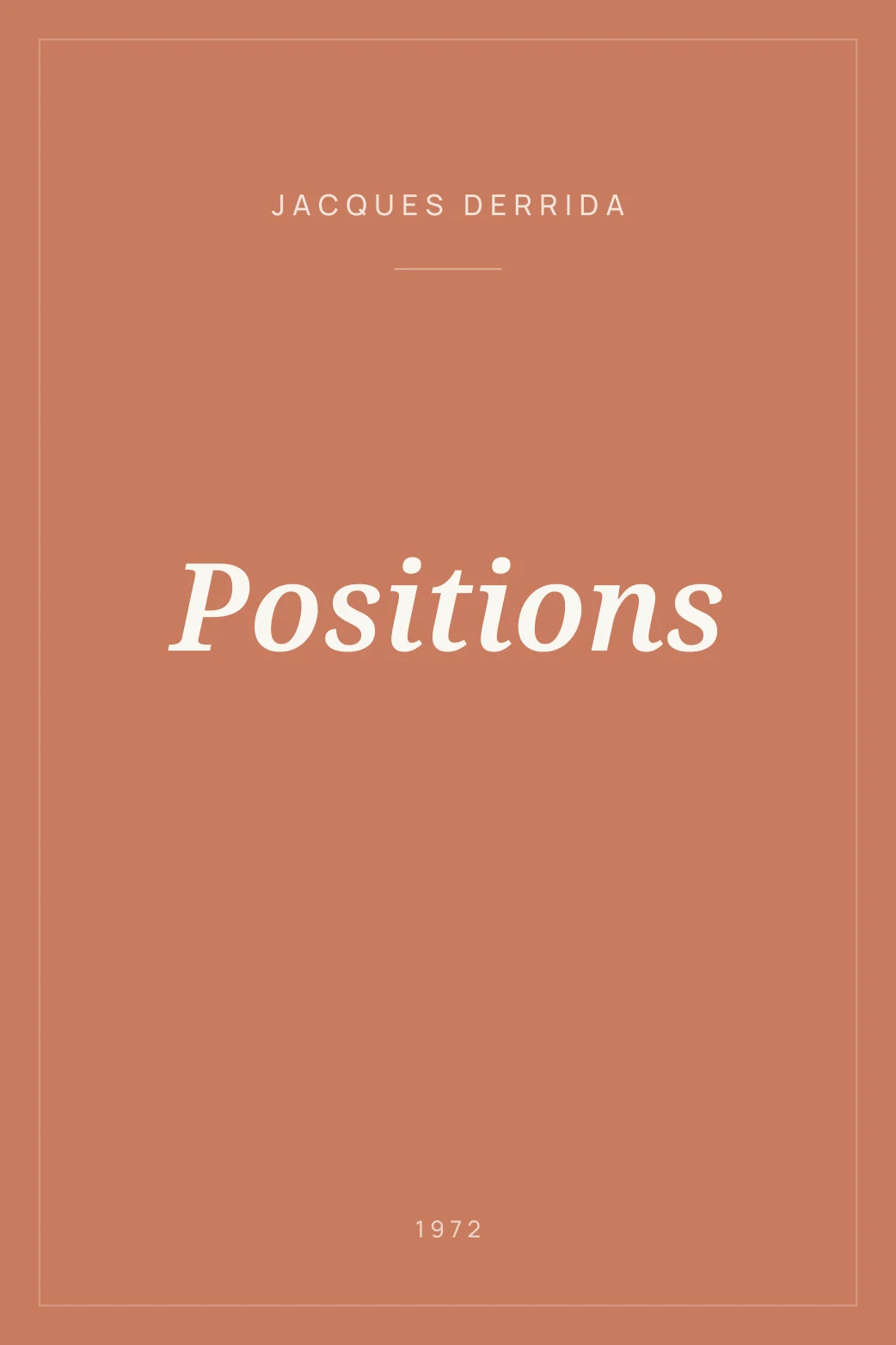 Portada de Positions