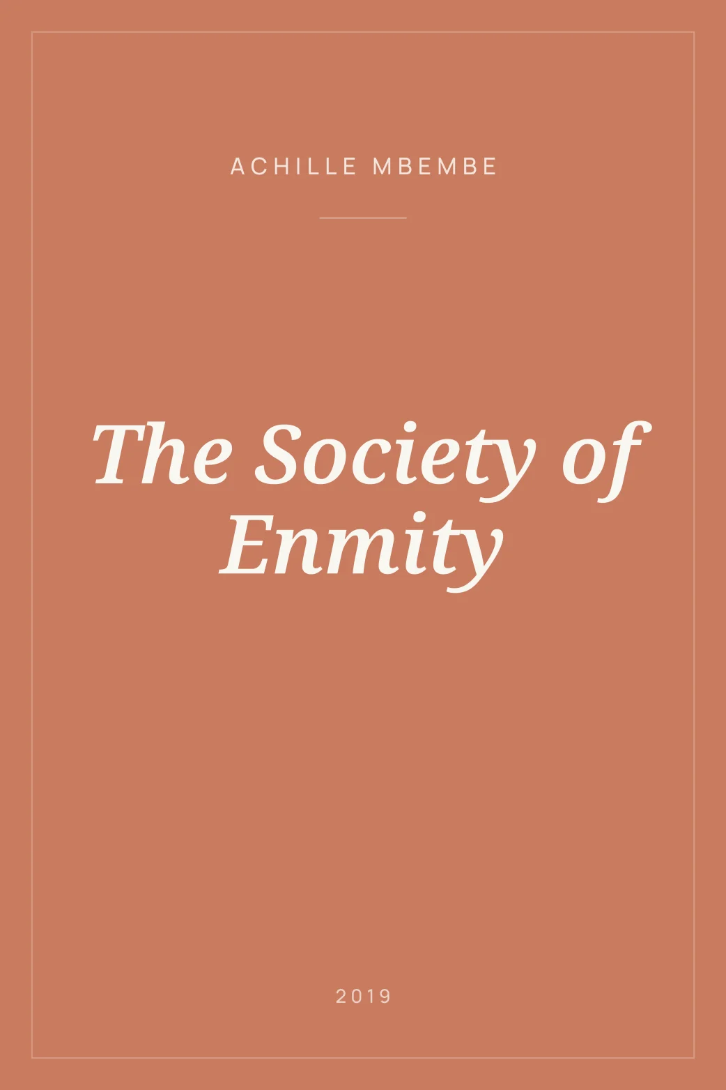 Portada de The Society of Enmity