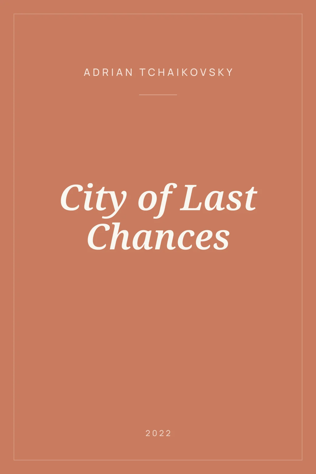 Portada de City of Last Chances