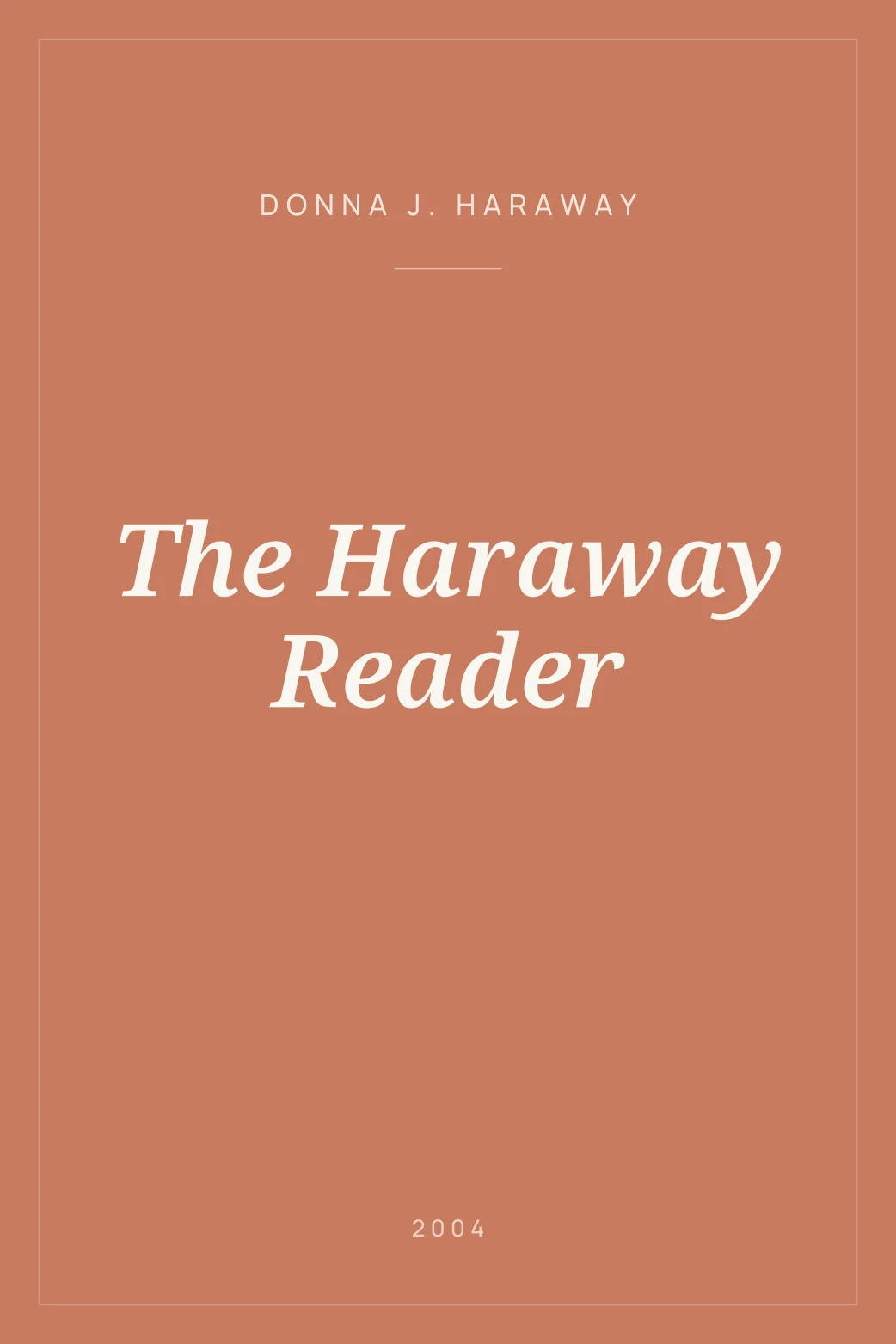 Portada de The Haraway Reader