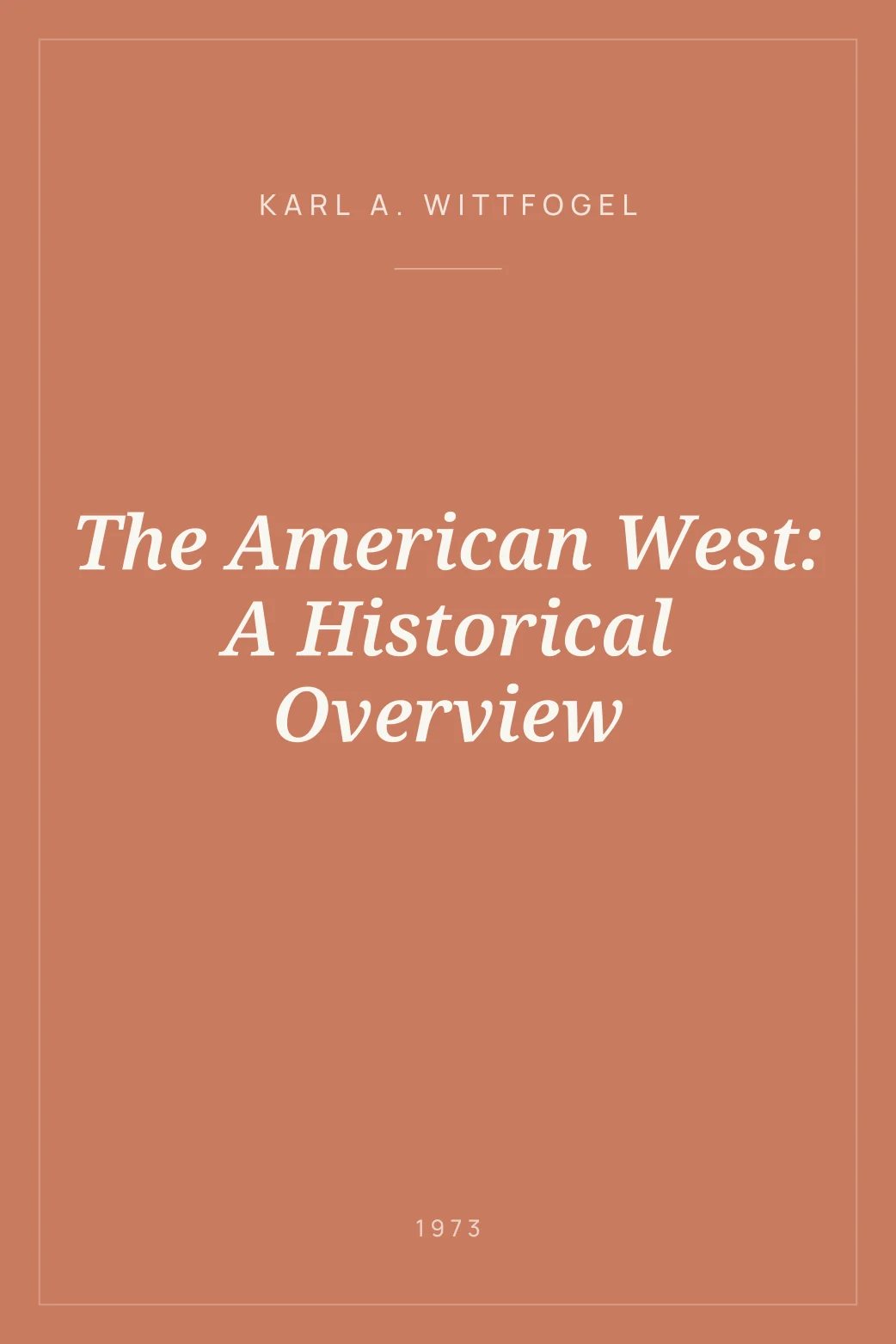 Portada de The American West: A Historical Overview