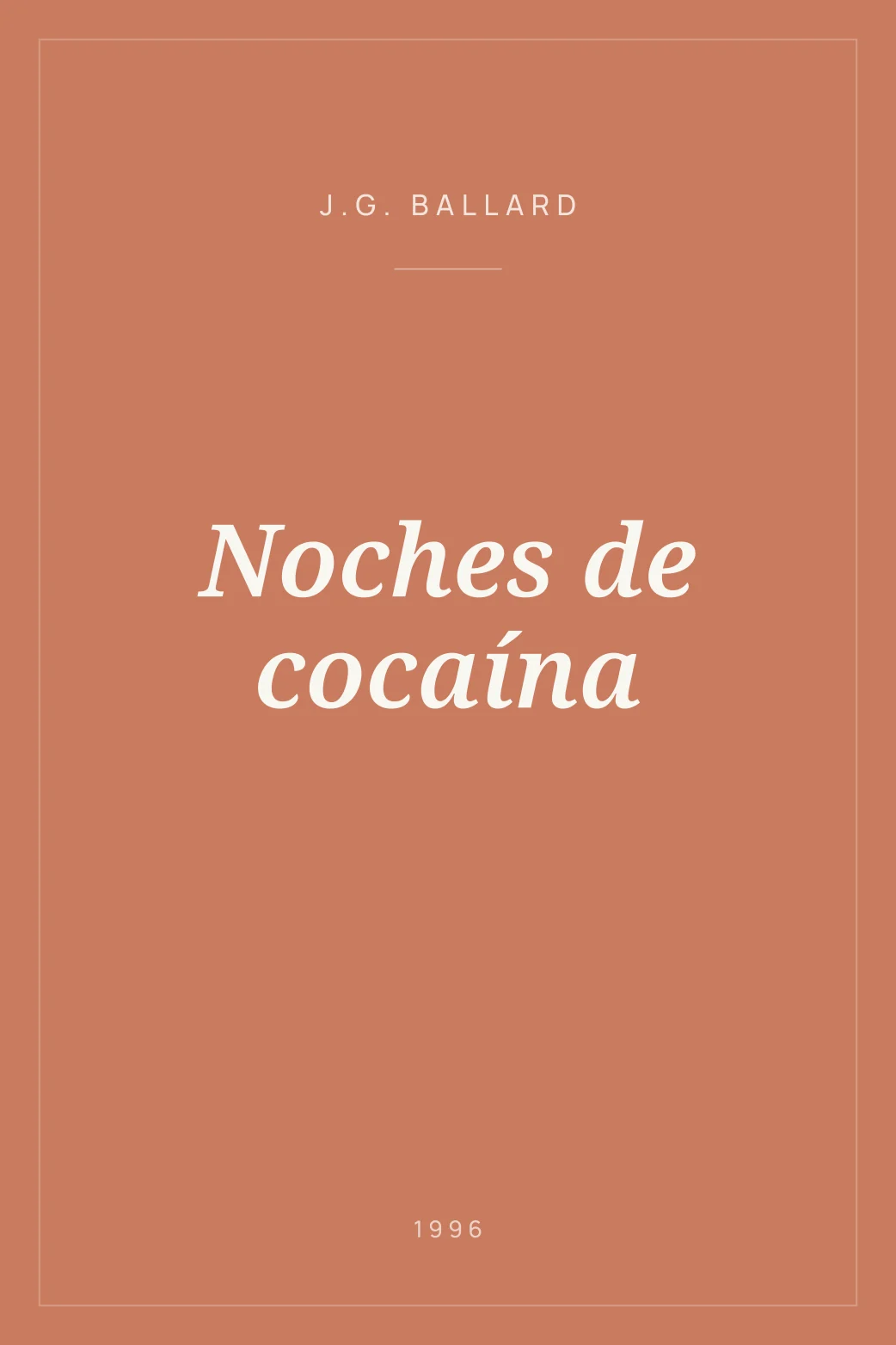 Portada de Noches de cocaína