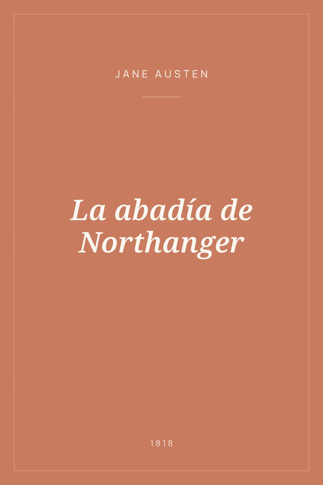 Portada de La abadía de Northanger