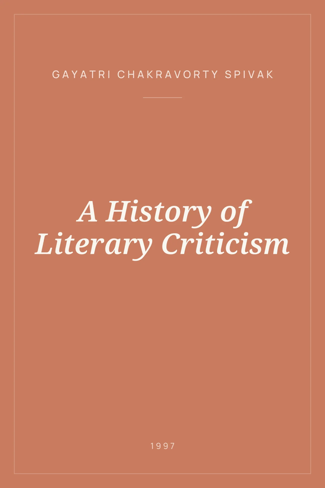 Portada de A History of Literary Criticism