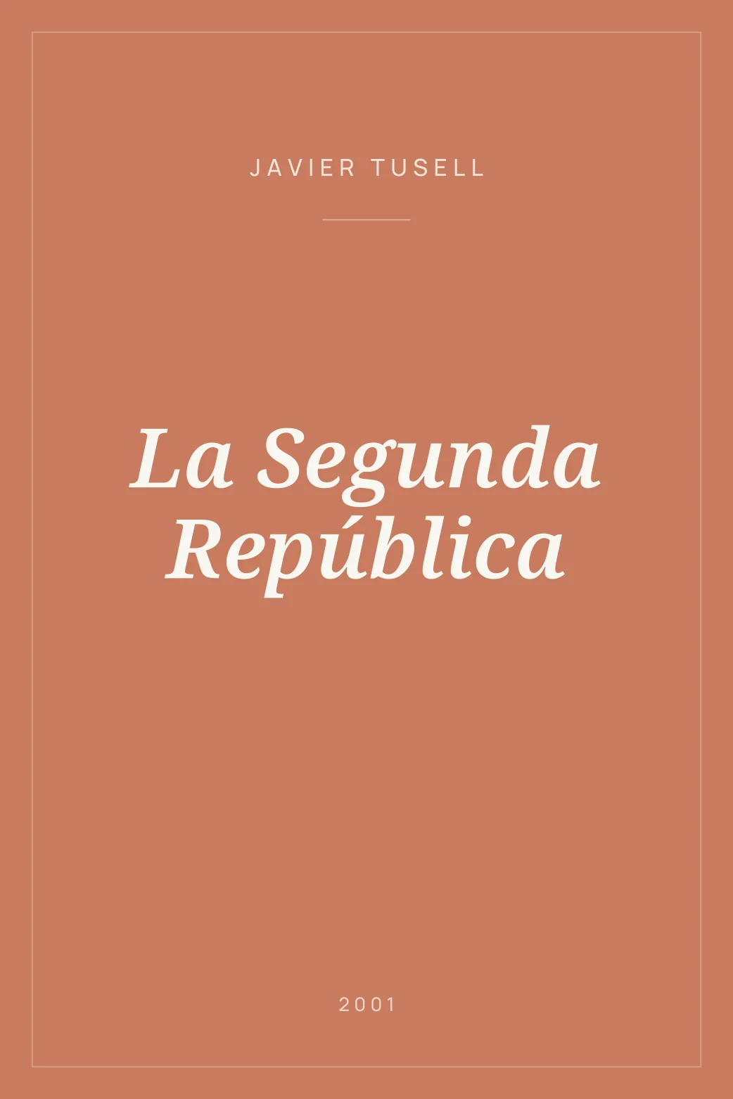 Portada de La Segunda República