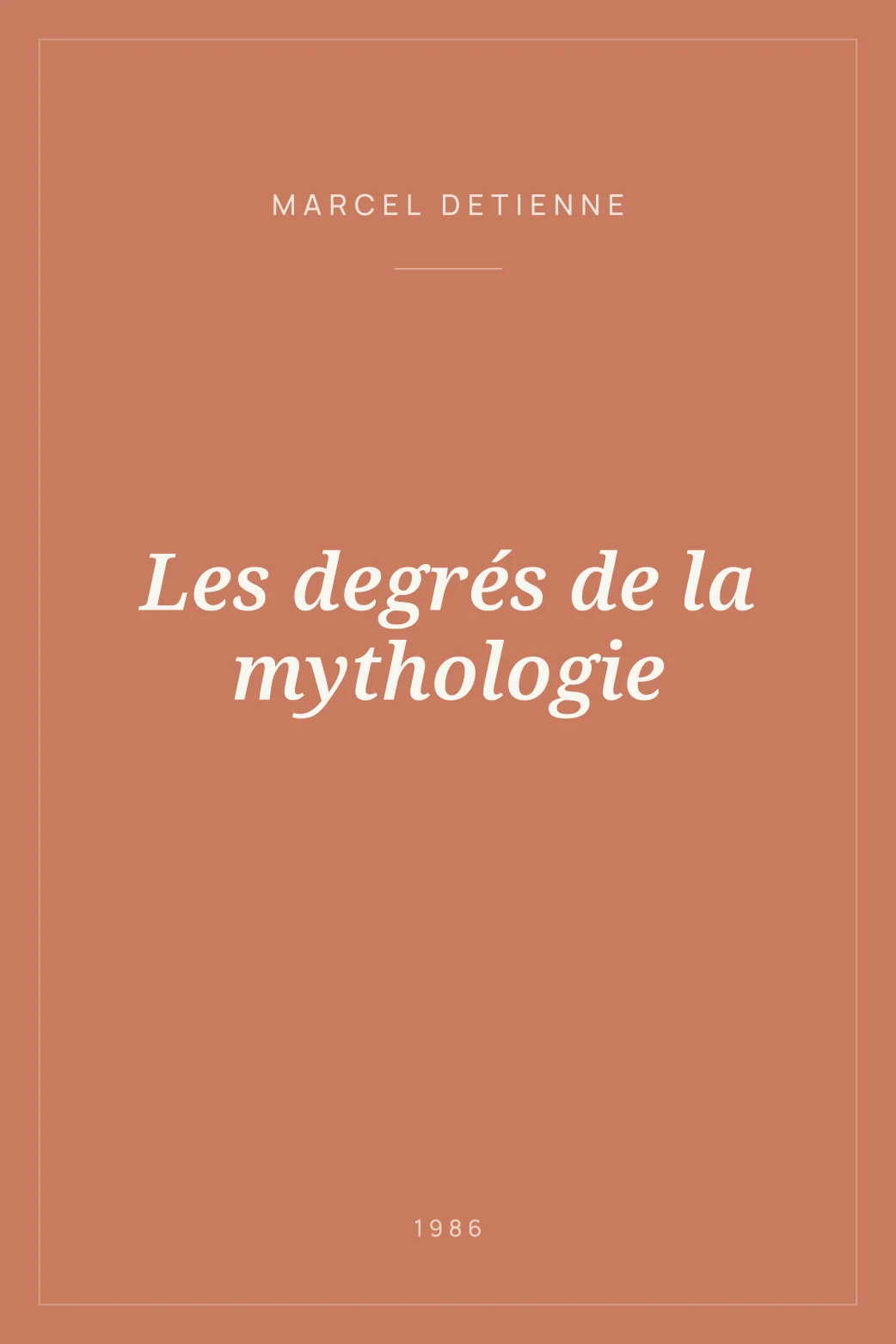 Portada de Les degrés de la mythologie