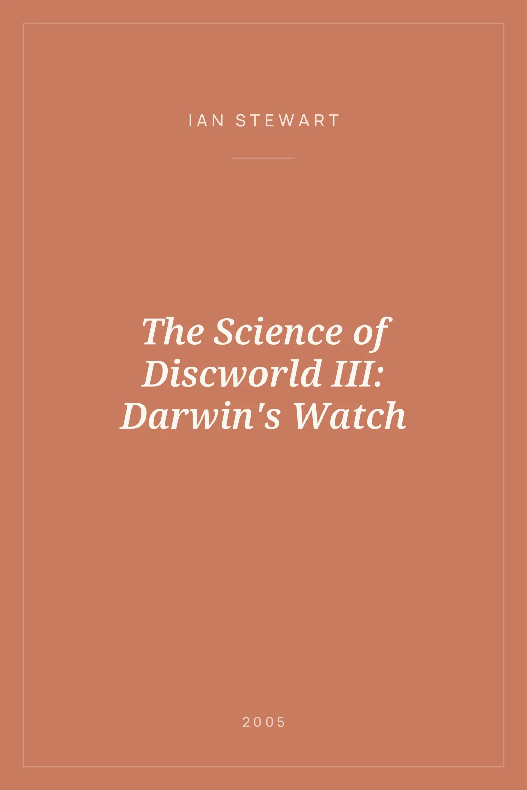 Portada de The Science of Discworld III: Darwin's Watch