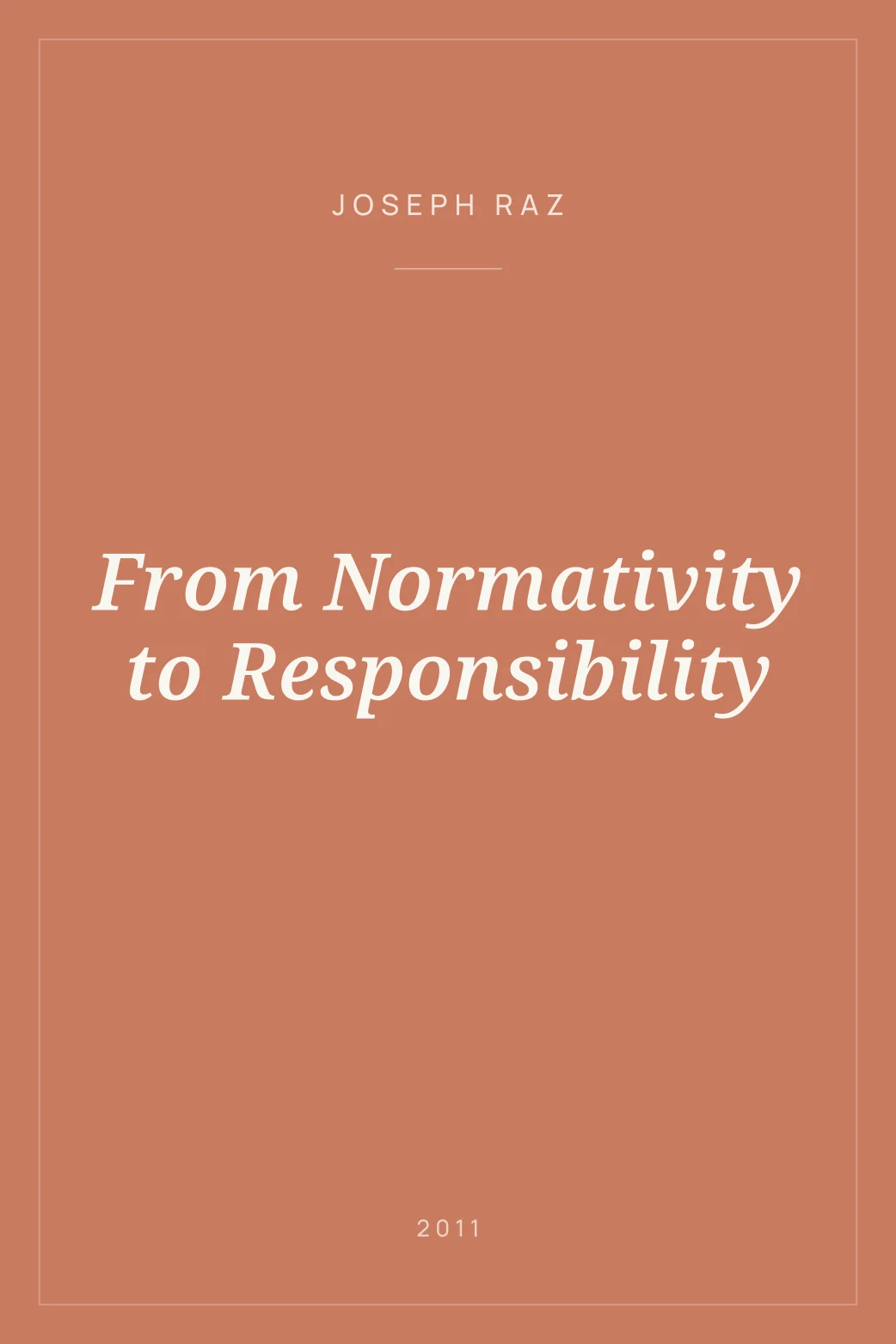 Portada de From Normativity to Responsibility