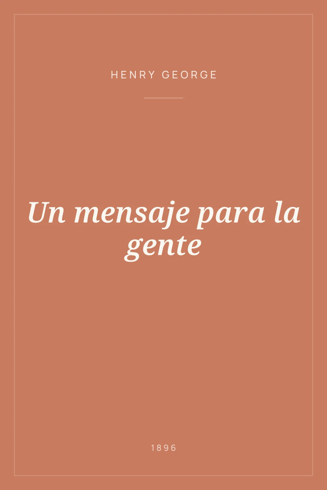 Portada de Un mensaje para la gente