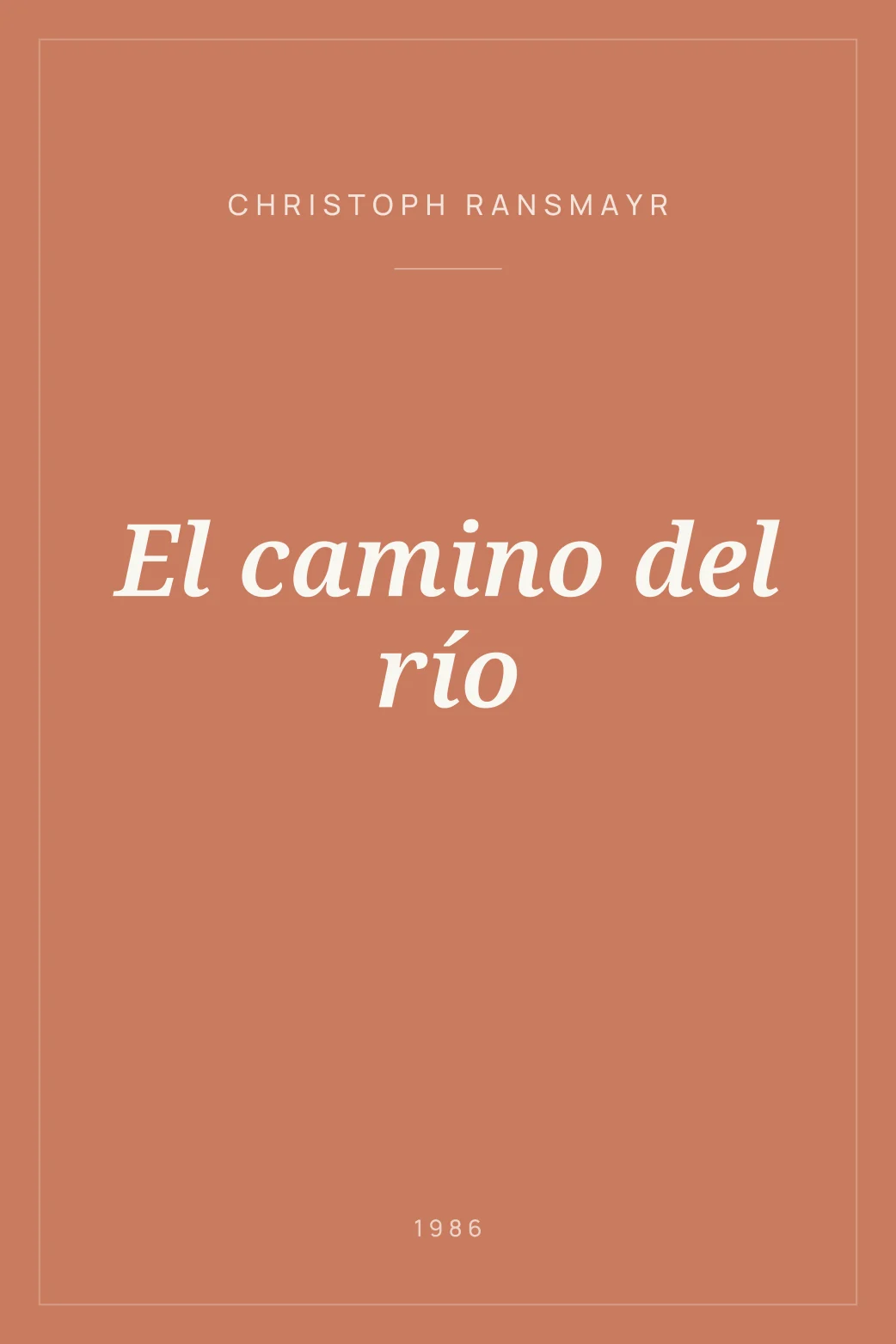Portada de El camino del río