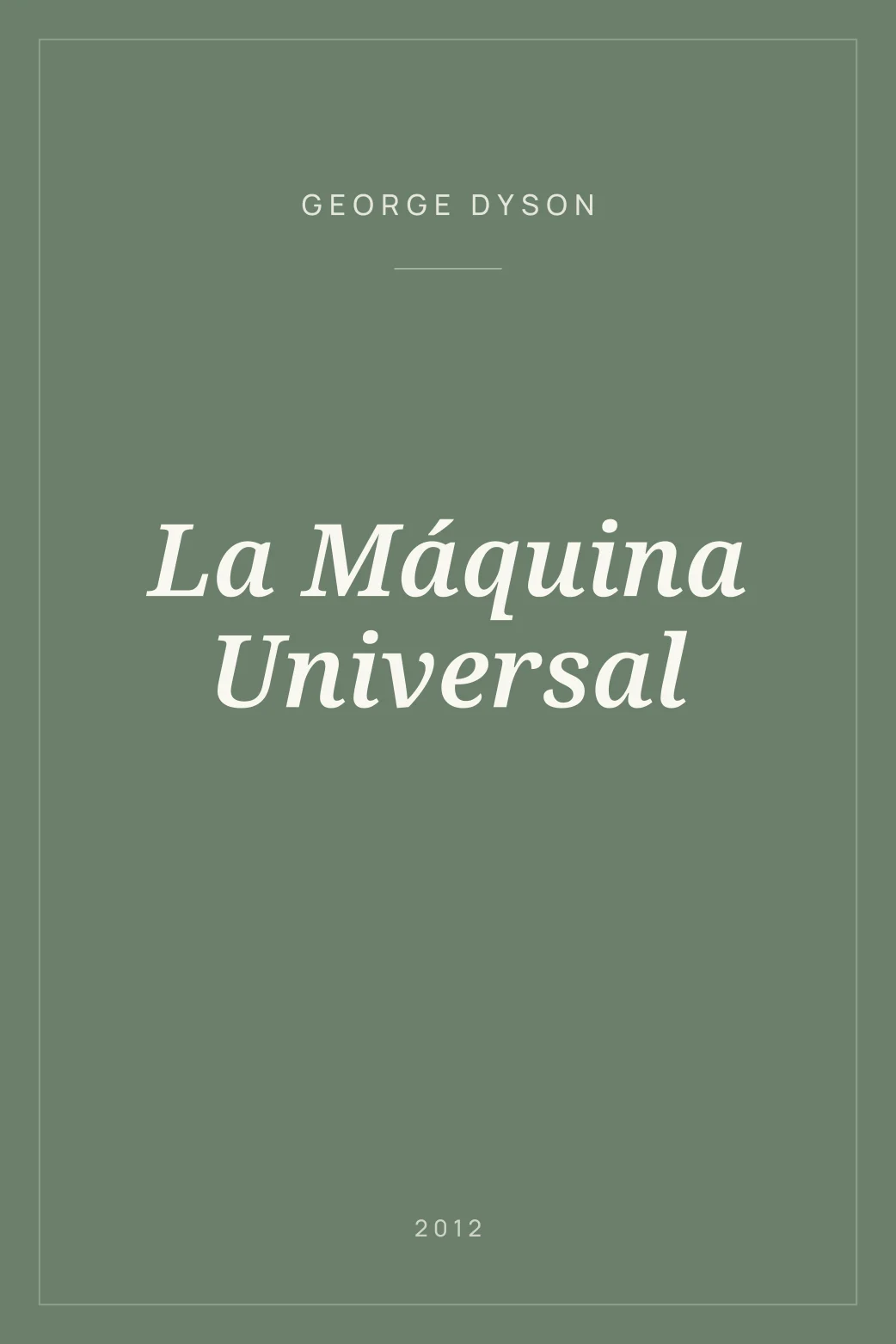 Portada de La Máquina Universal