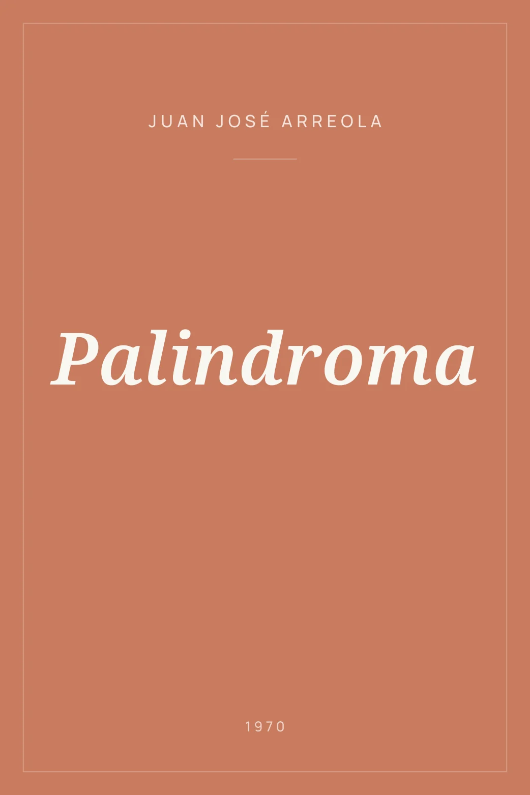 Portada de Palindroma