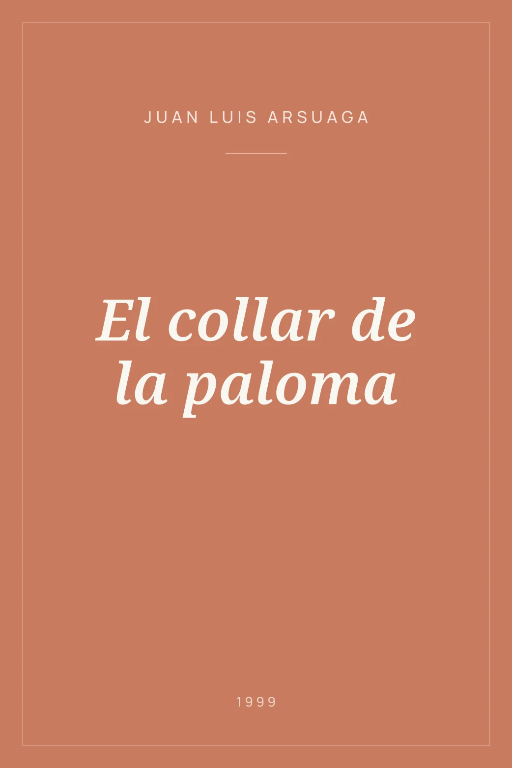 Portada de El collar de la paloma