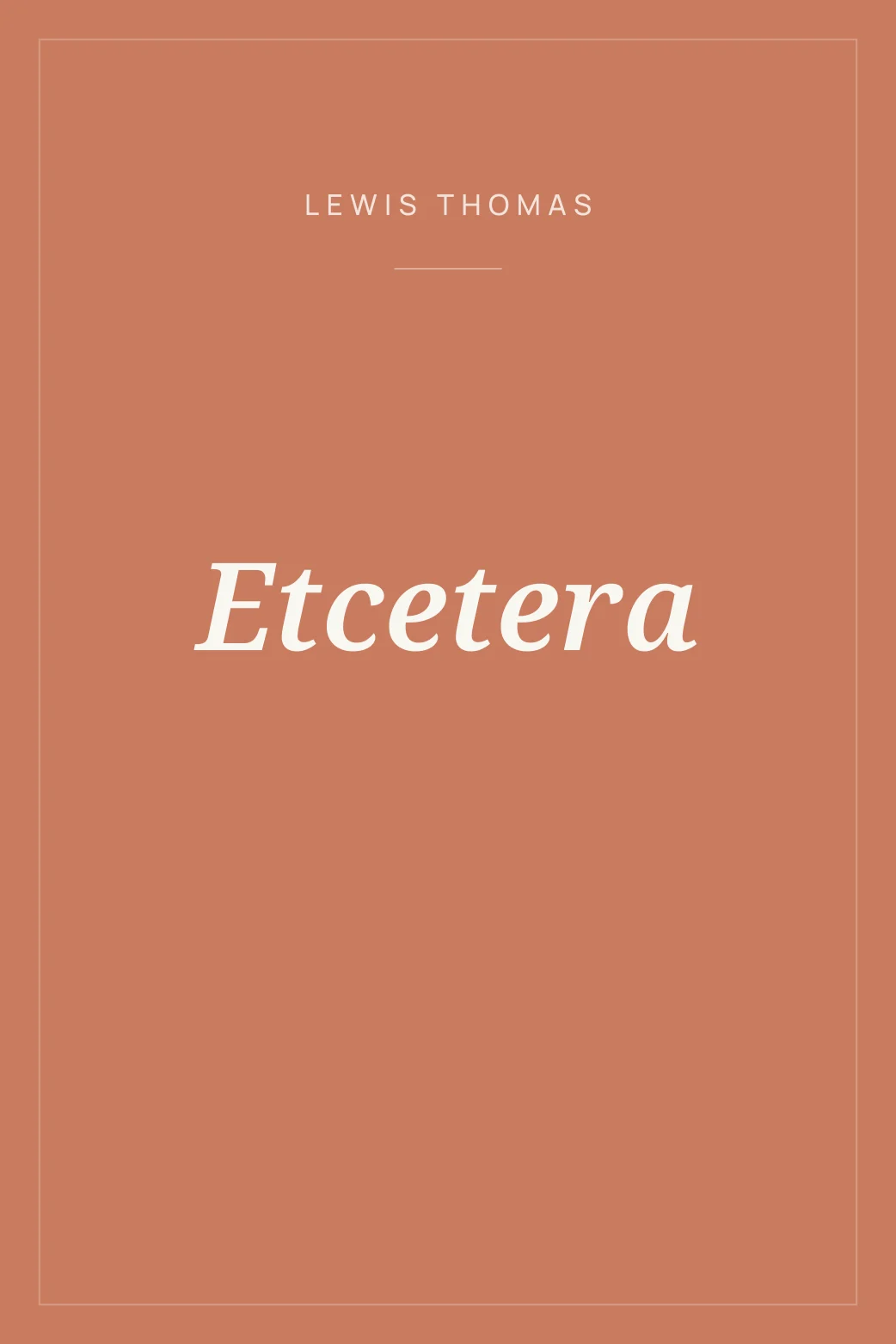 Portada de Etcetera