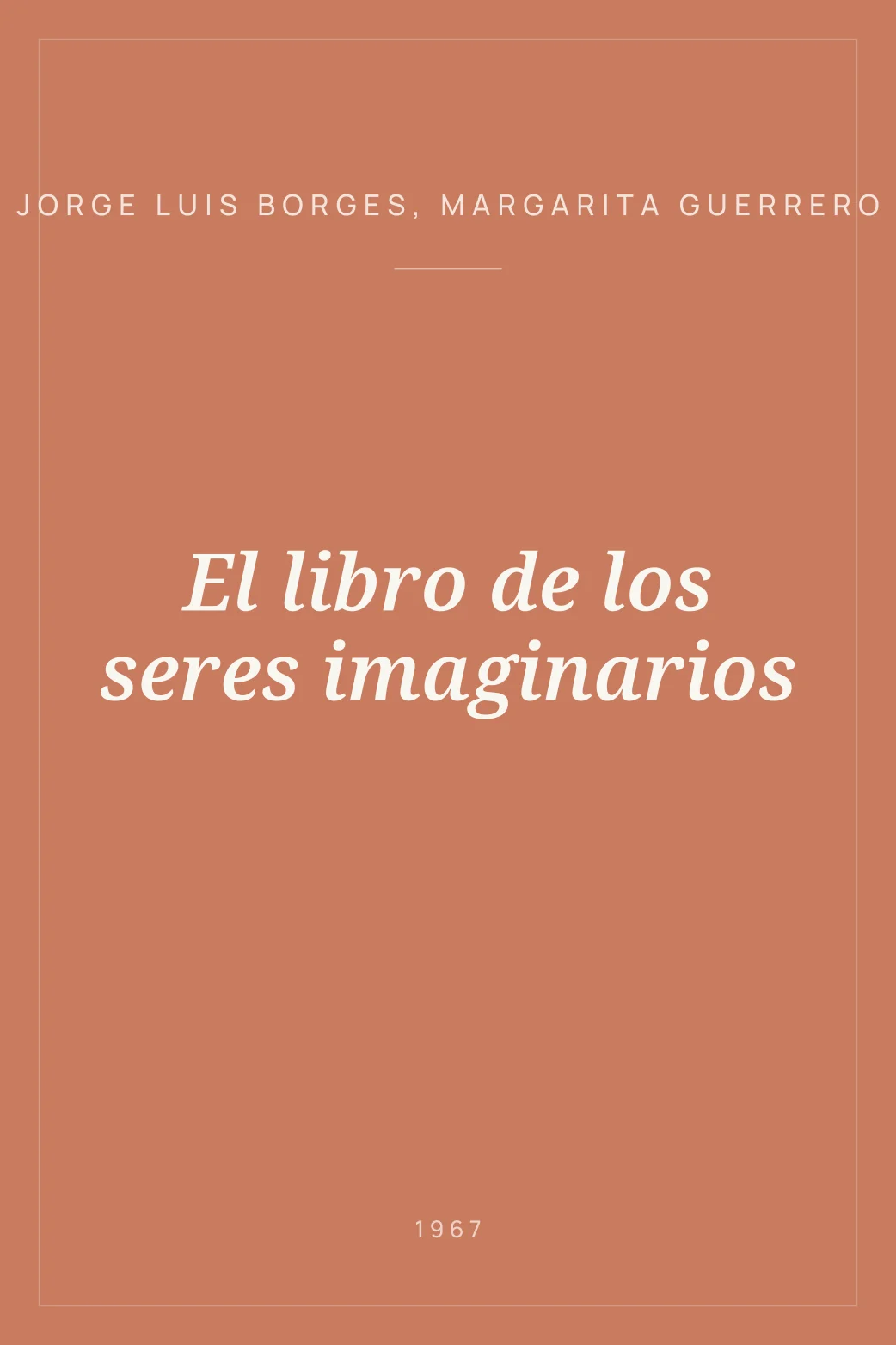 Portada de El libro de los seres imaginarios
