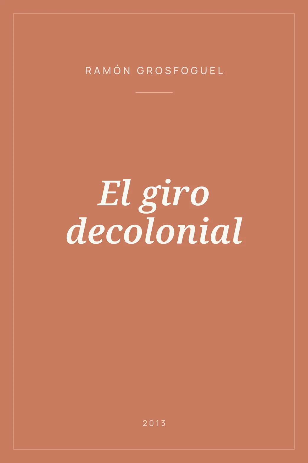 Portada de El giro decolonial