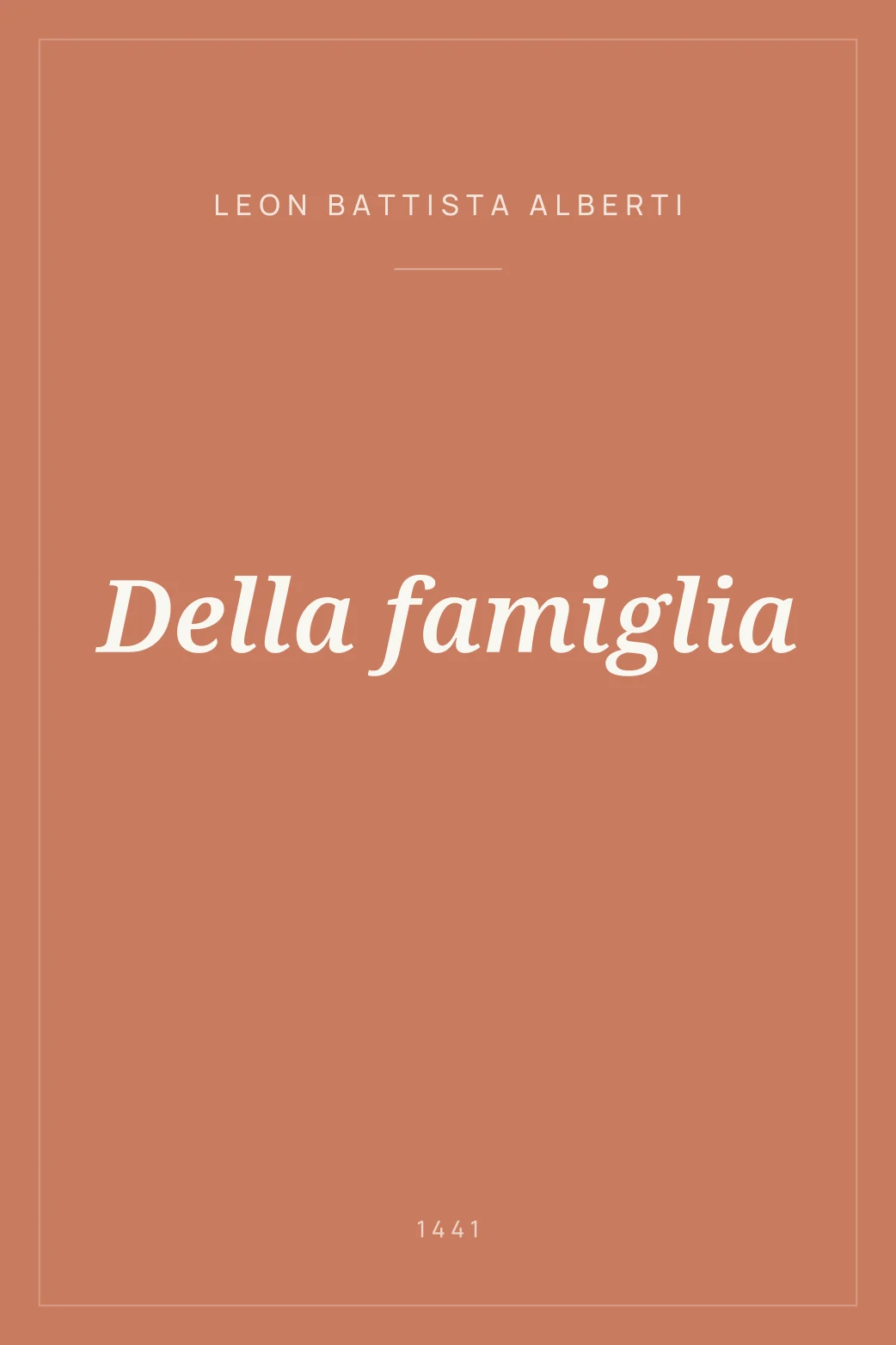Portada de Della famiglia