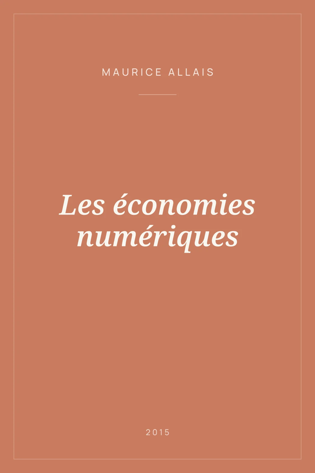 Portada de Les économies numériques