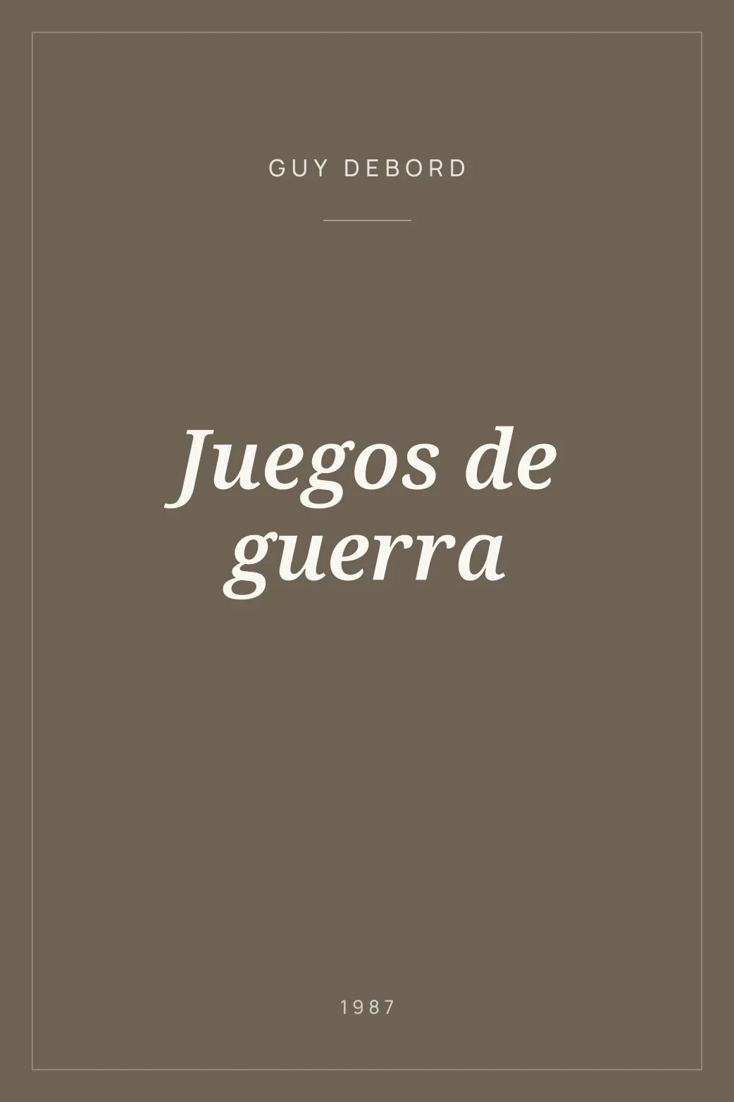 Portada de Juegos de guerra