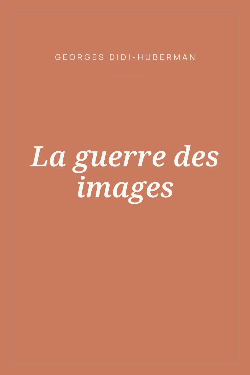Portada de La guerre des images