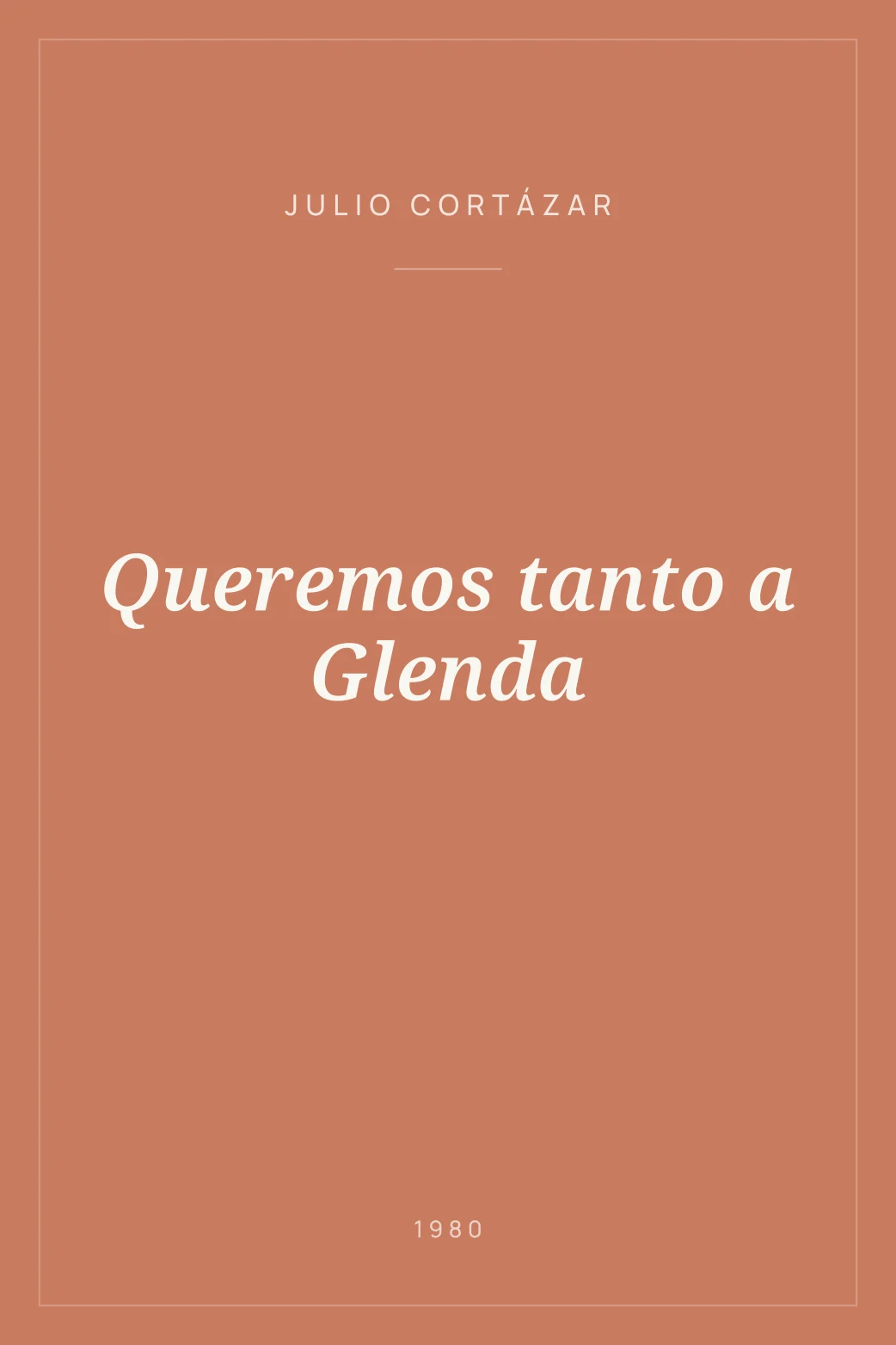 Portada de Queremos tanto a Glenda