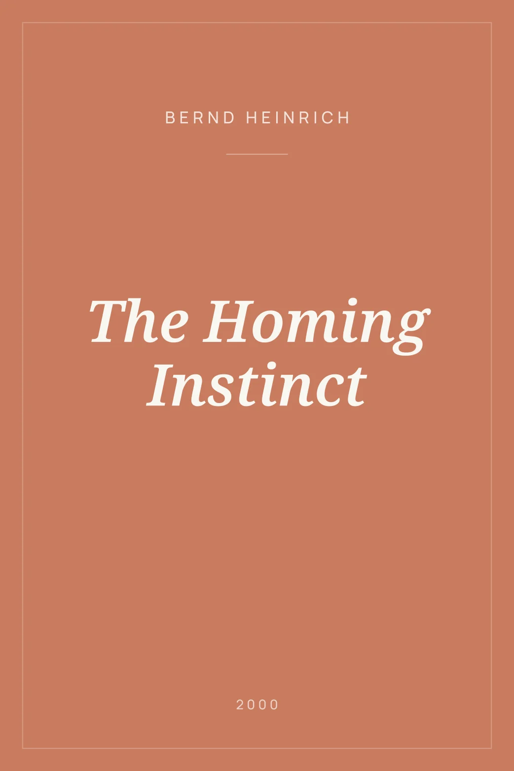 Portada de The Homing Instinct
