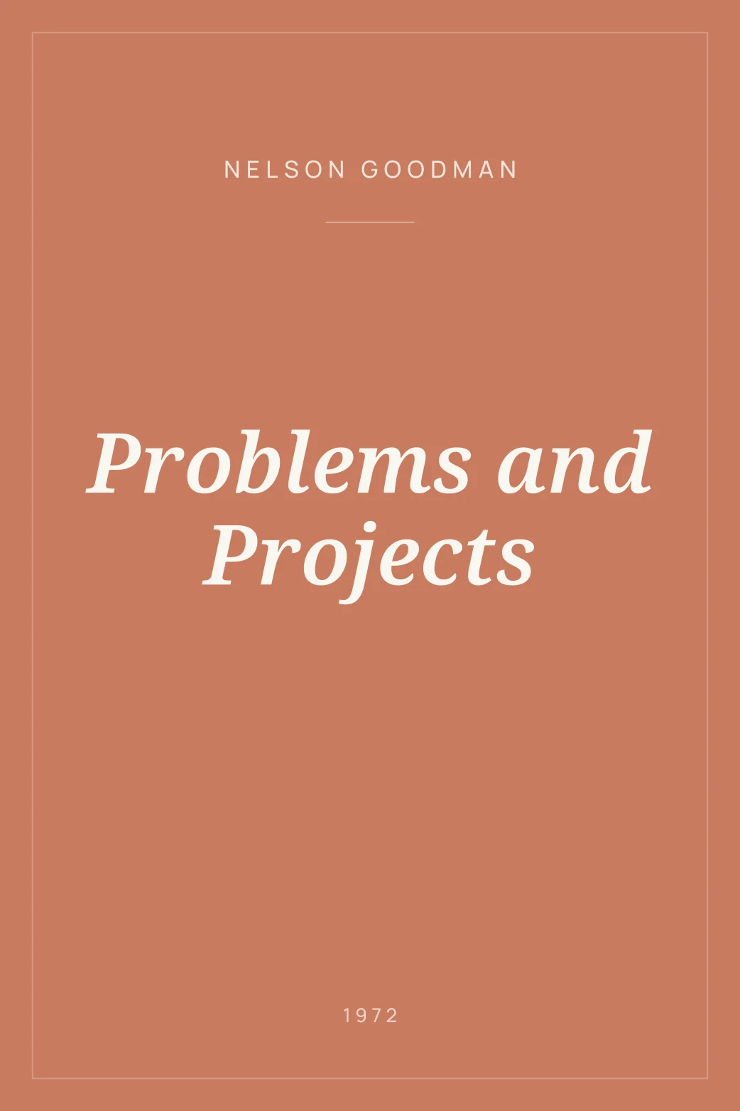 Portada de Problems and Projects