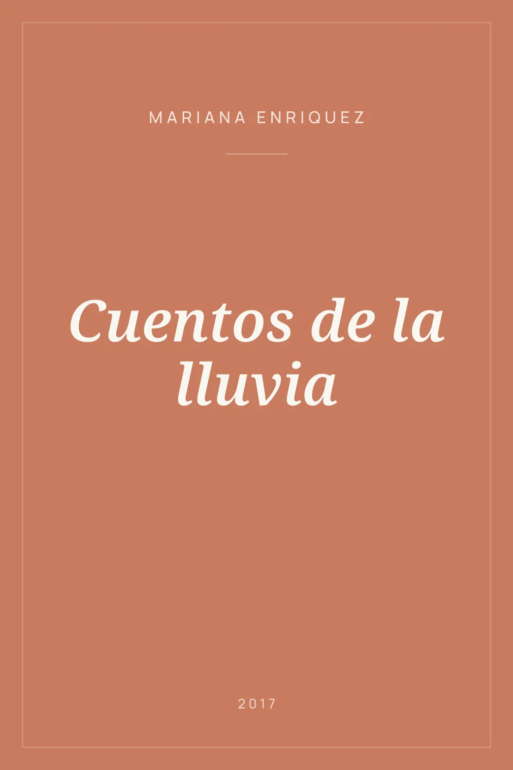 Portada de Cuentos de la lluvia