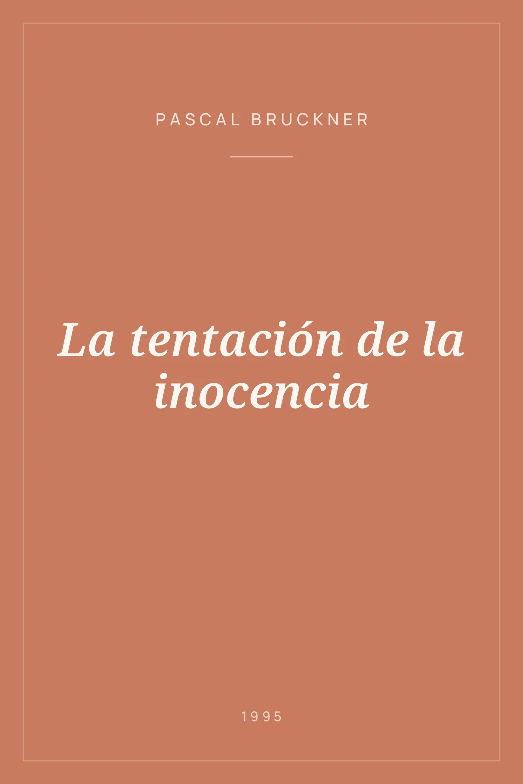 Portada de La tentación de la inocencia