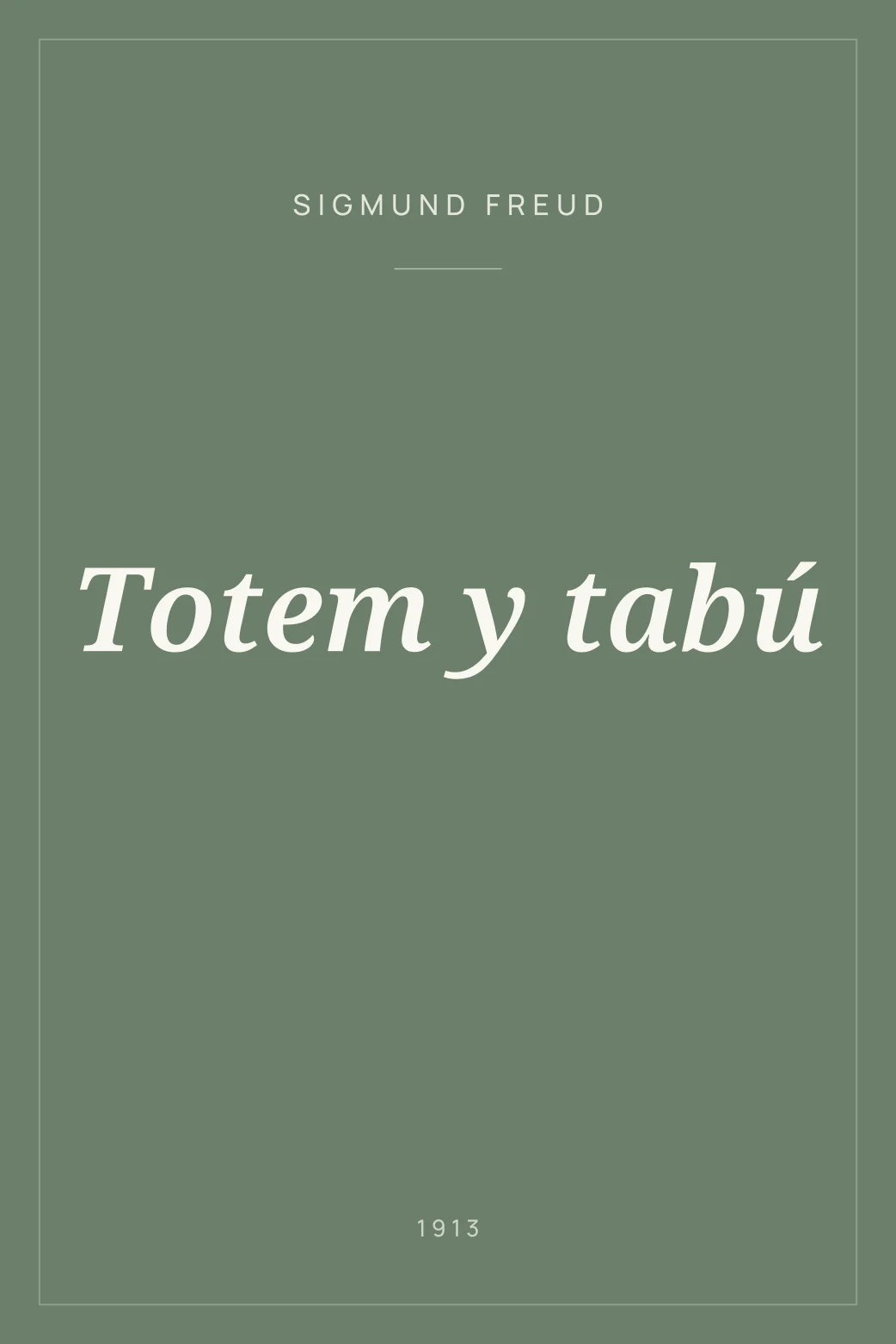 Portada de Totem y tabú